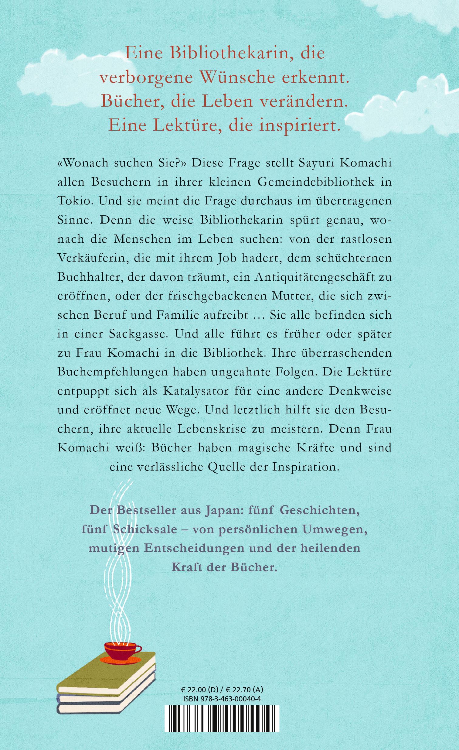 Rückseitencover Frau Komachi empfiehlt ein Buch