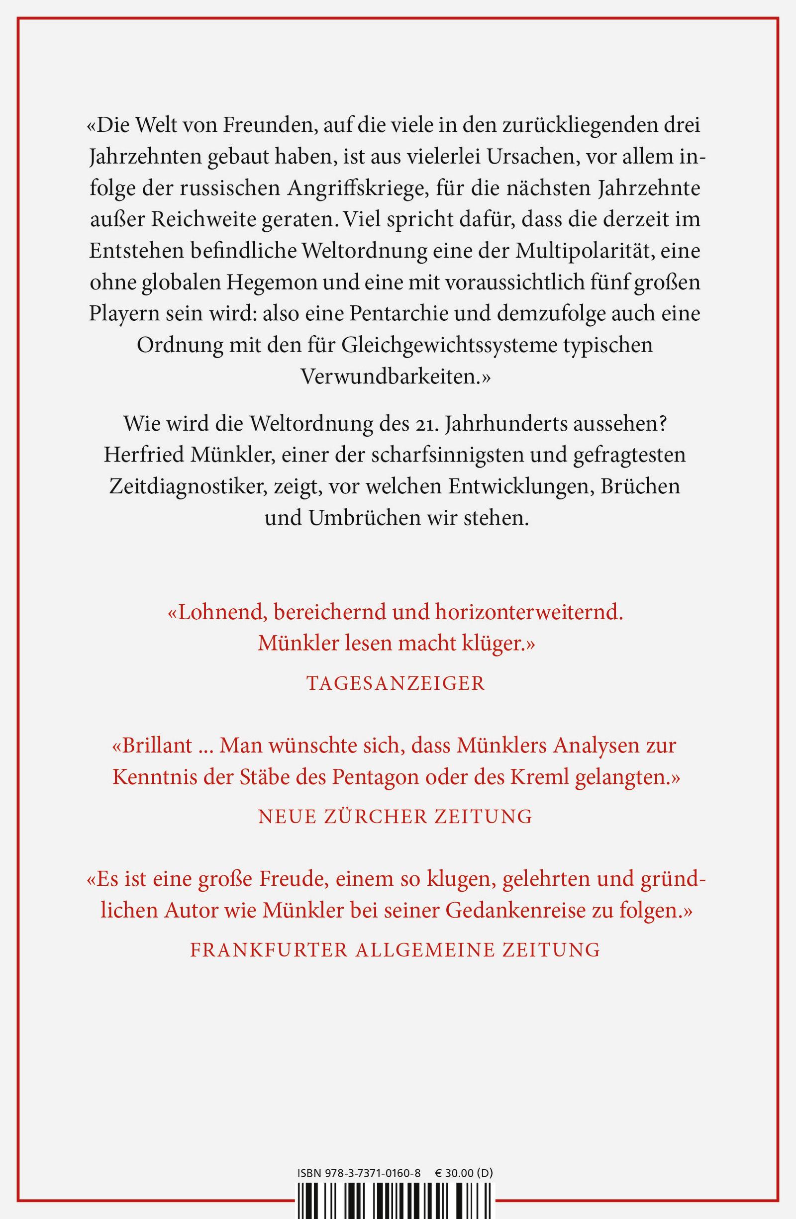 Rückseitencover Welt in Aufruhr