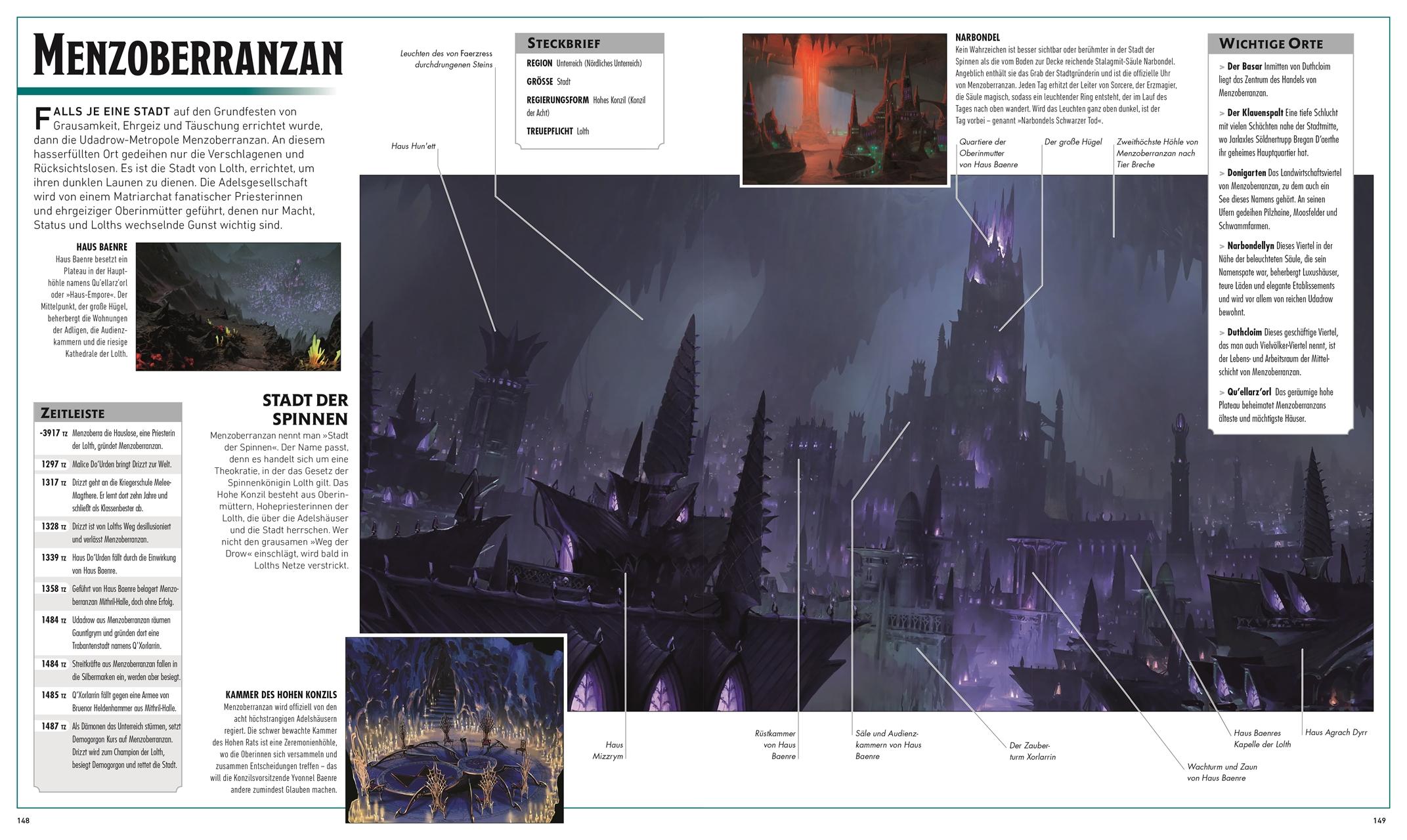 Beispielinhalt (Bild) Dungeons & Dragons Die Legende von Drizzt Die illustrierte Enzyklopädie