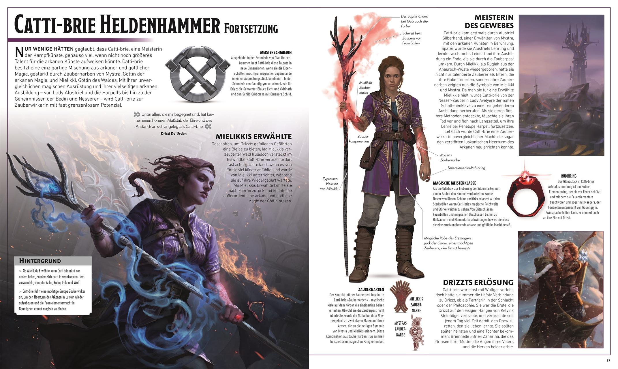 Beispielinhalt (Bild) Dungeons & Dragons Die Legende von Drizzt Die illustrierte Enzyklopädie