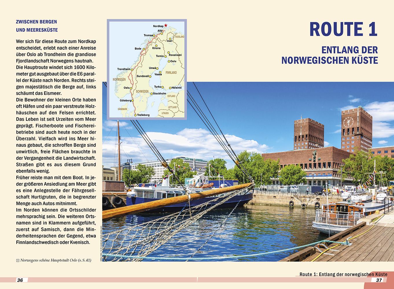 Beispielinhalt (Bild) Reise Know-How Wohnmobil-Tourguide Nordkap - Die schönsten Routen durch Norwegen, Schweden und Finnland -