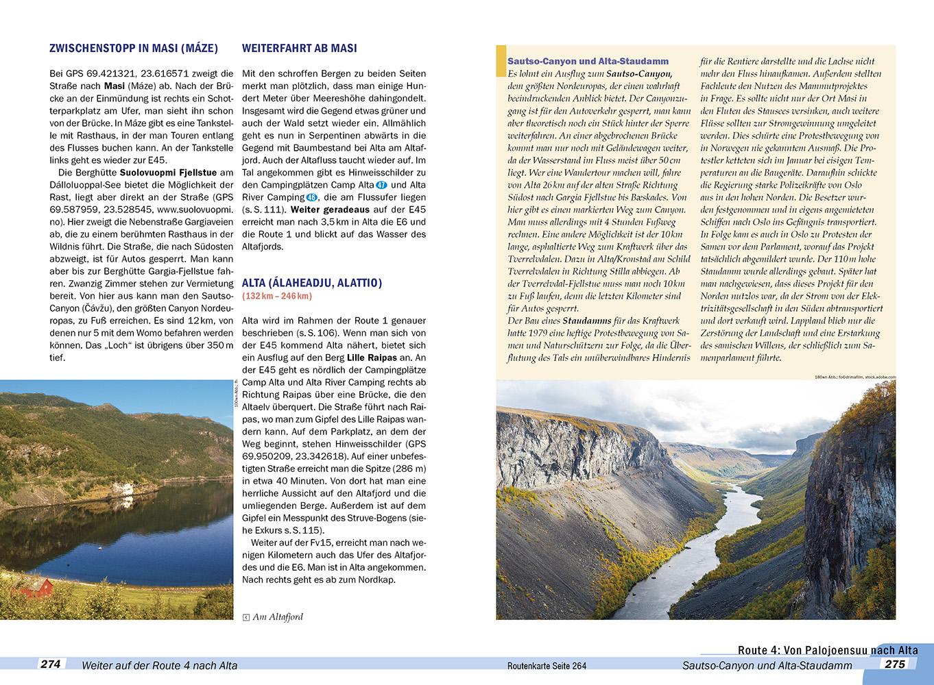 Beispielinhalt (Bild) Reise Know-How Wohnmobil-Tourguide Nordkap - Die schönsten Routen durch Norwegen, Schweden und Finnland -