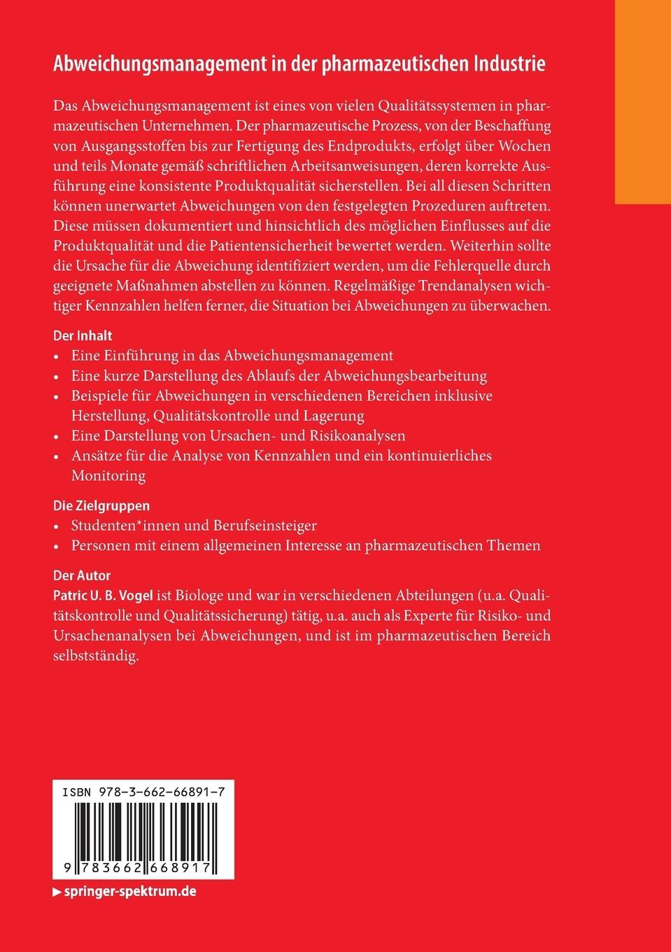 Rückseitencover Abweichungsmanagement in der pharmazeutischen Industrie