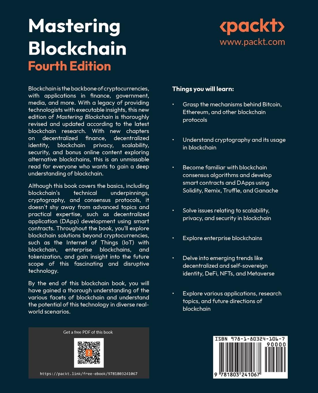 Rückseitencover Mastering Blockchain - Fourth Edition