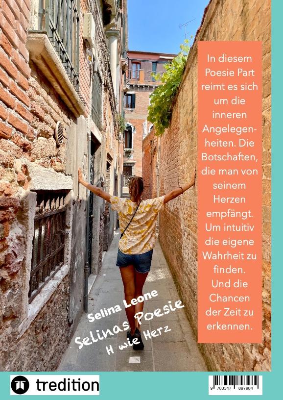 Rückseitencover Selinas Poesie H, Poetische Gedanken als Zeichen der Zeit, im Wandel, Reime im Goldenen Zeitalter, Lockdown-Lyrik, Veränderung