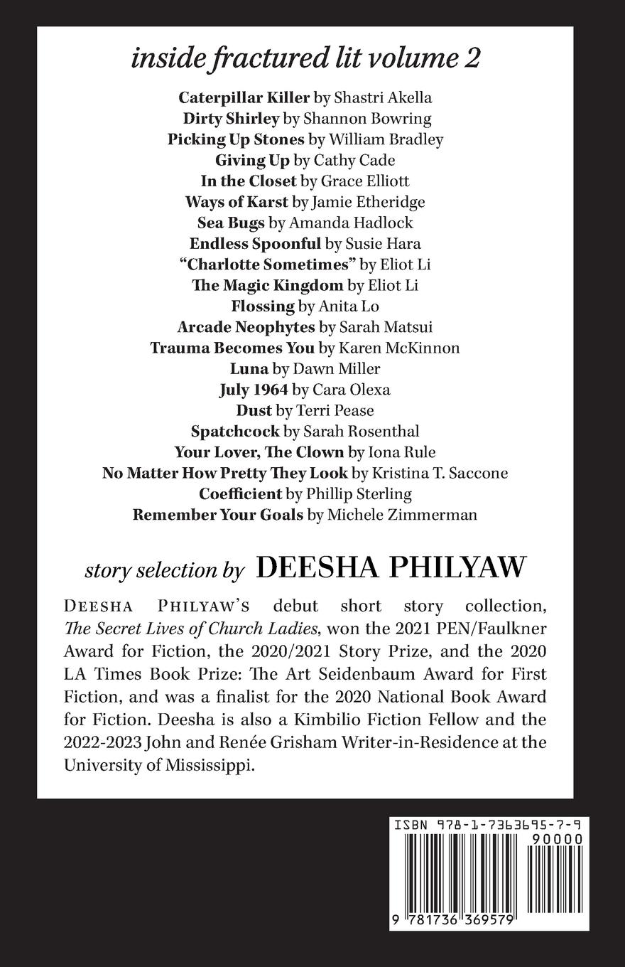 Rückseitencover Fractured Lit Anthology Volume 2