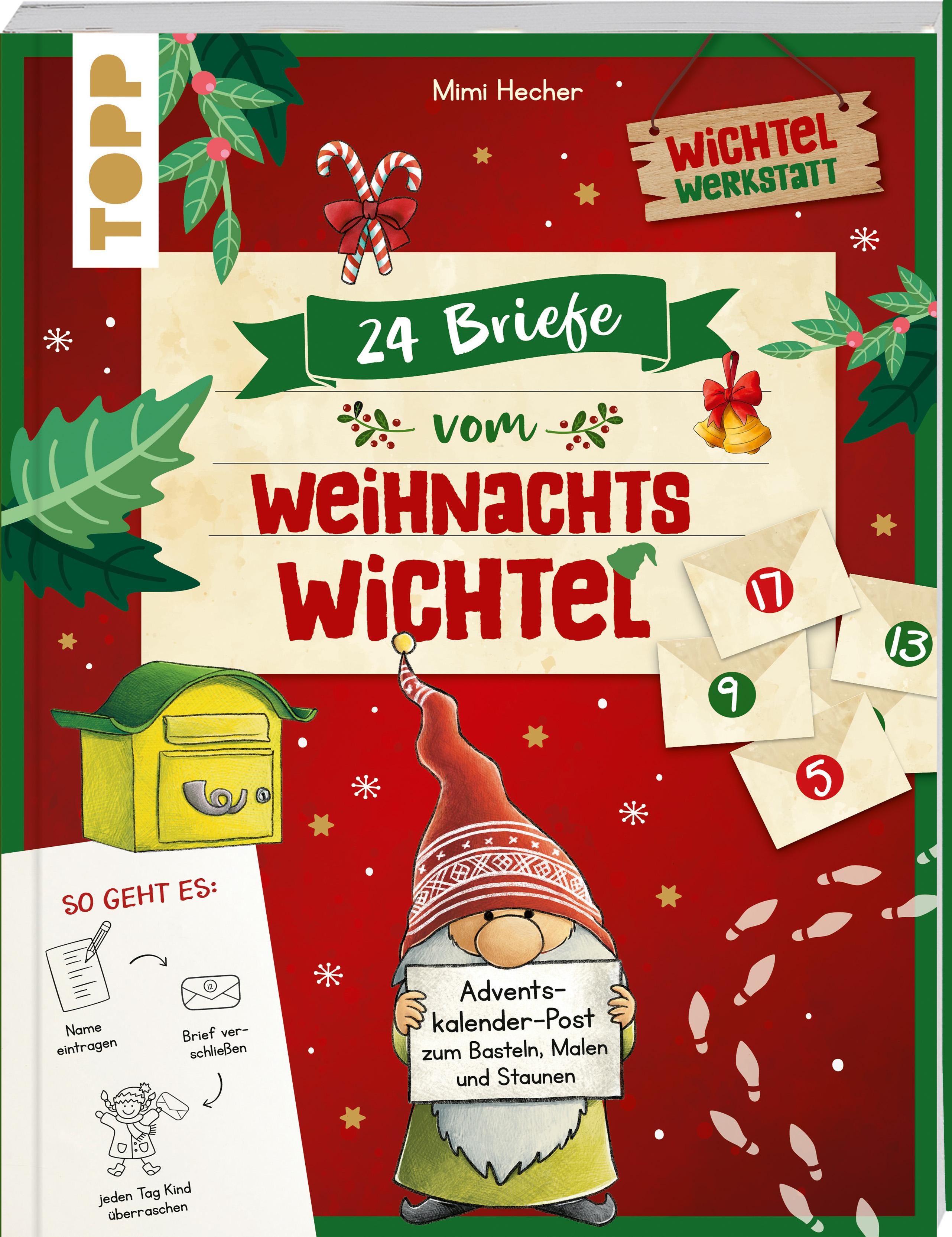 Vorderes Coverbild 24 Briefe vom Weihnachtswichtel Adventskalenderbuch