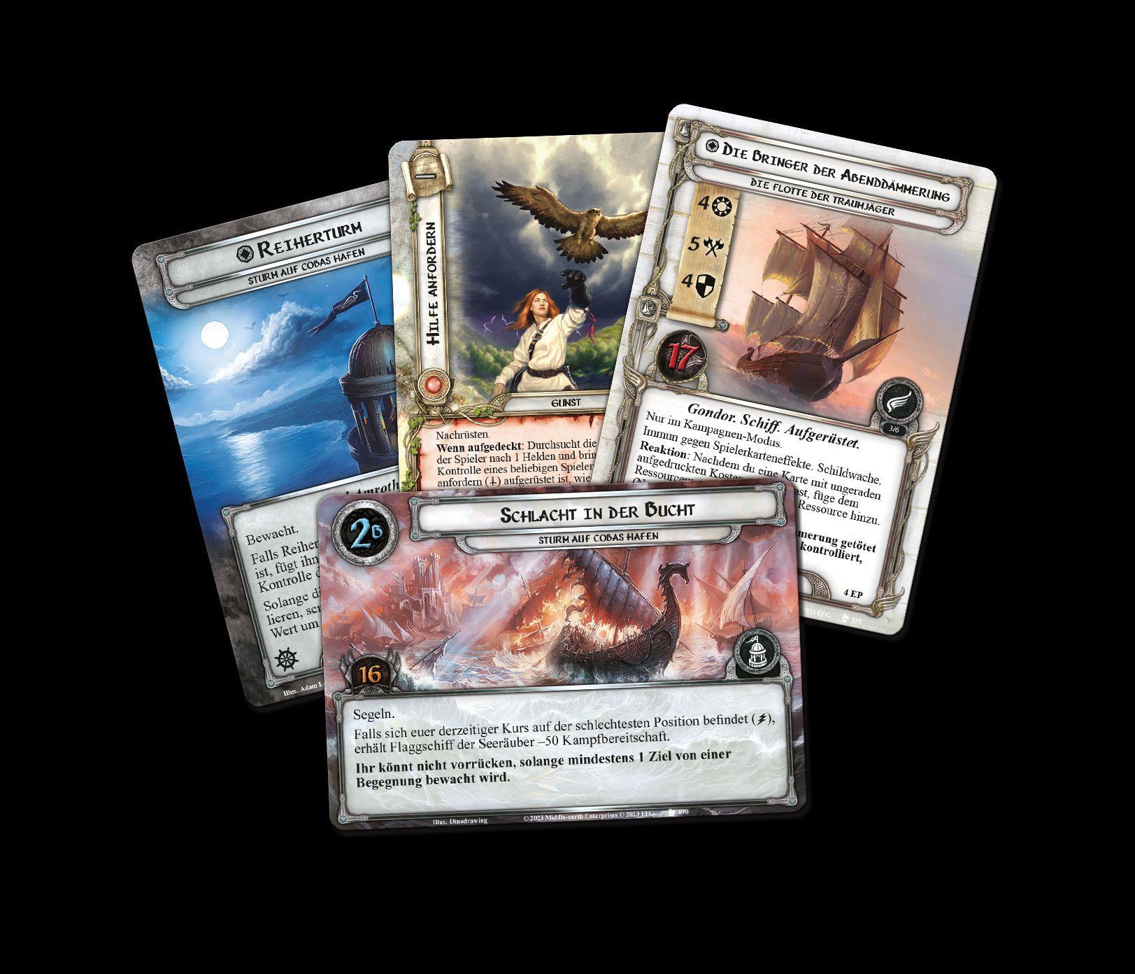 Beispielinhalt (Bild) Der Herr der Ringe: Das Kartenspiel - Traumjäger (Kampagnen-Erweiterung)