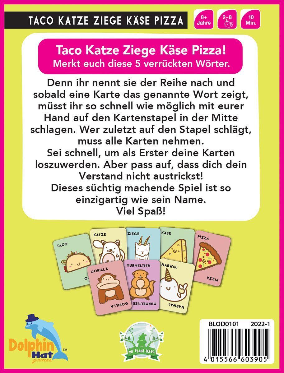Beispielinhalt (Bild) Taco Katze Käse Ziege Pizza