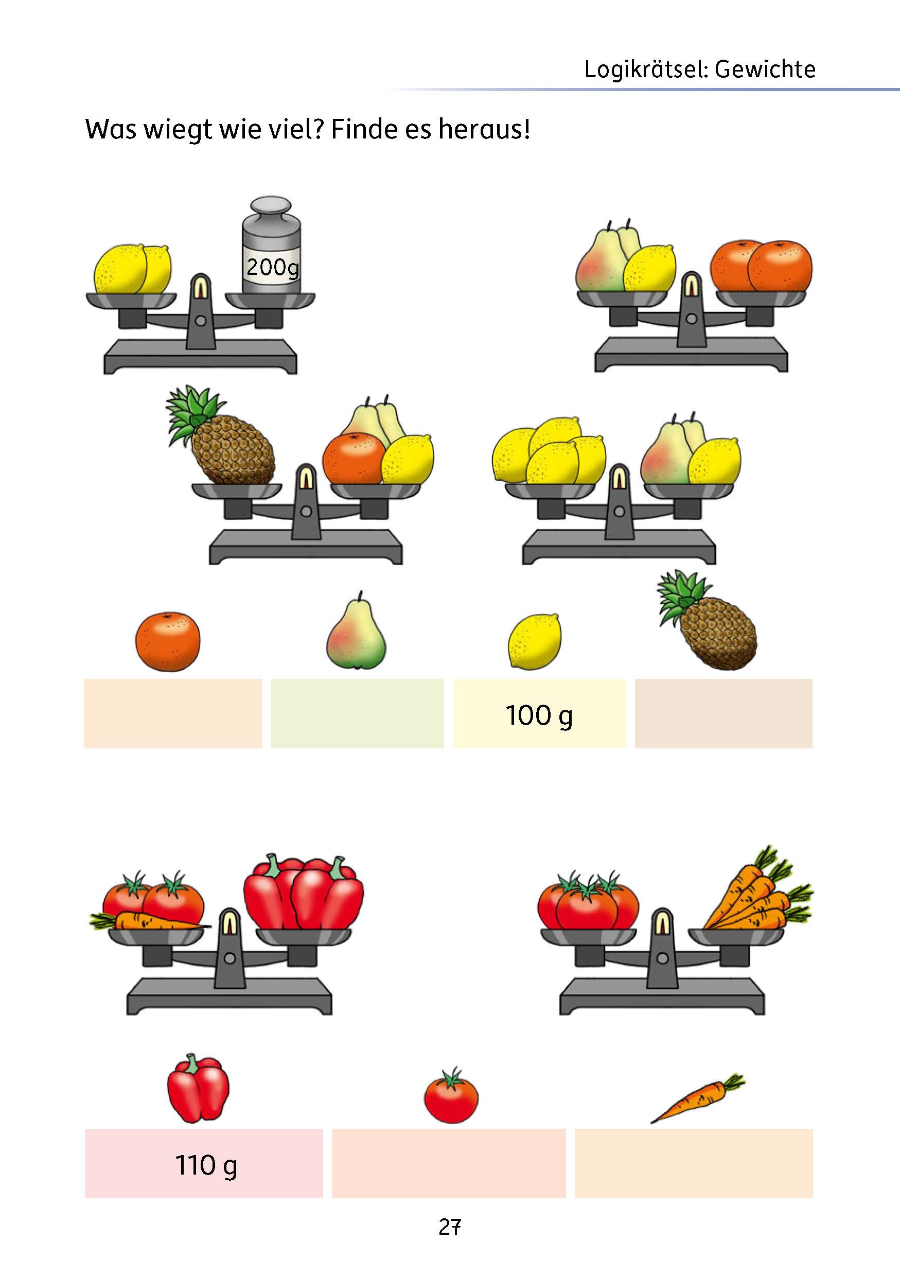 Beispielinhalt (Bild) Mein Rätselblock Mathe 3. Klasse