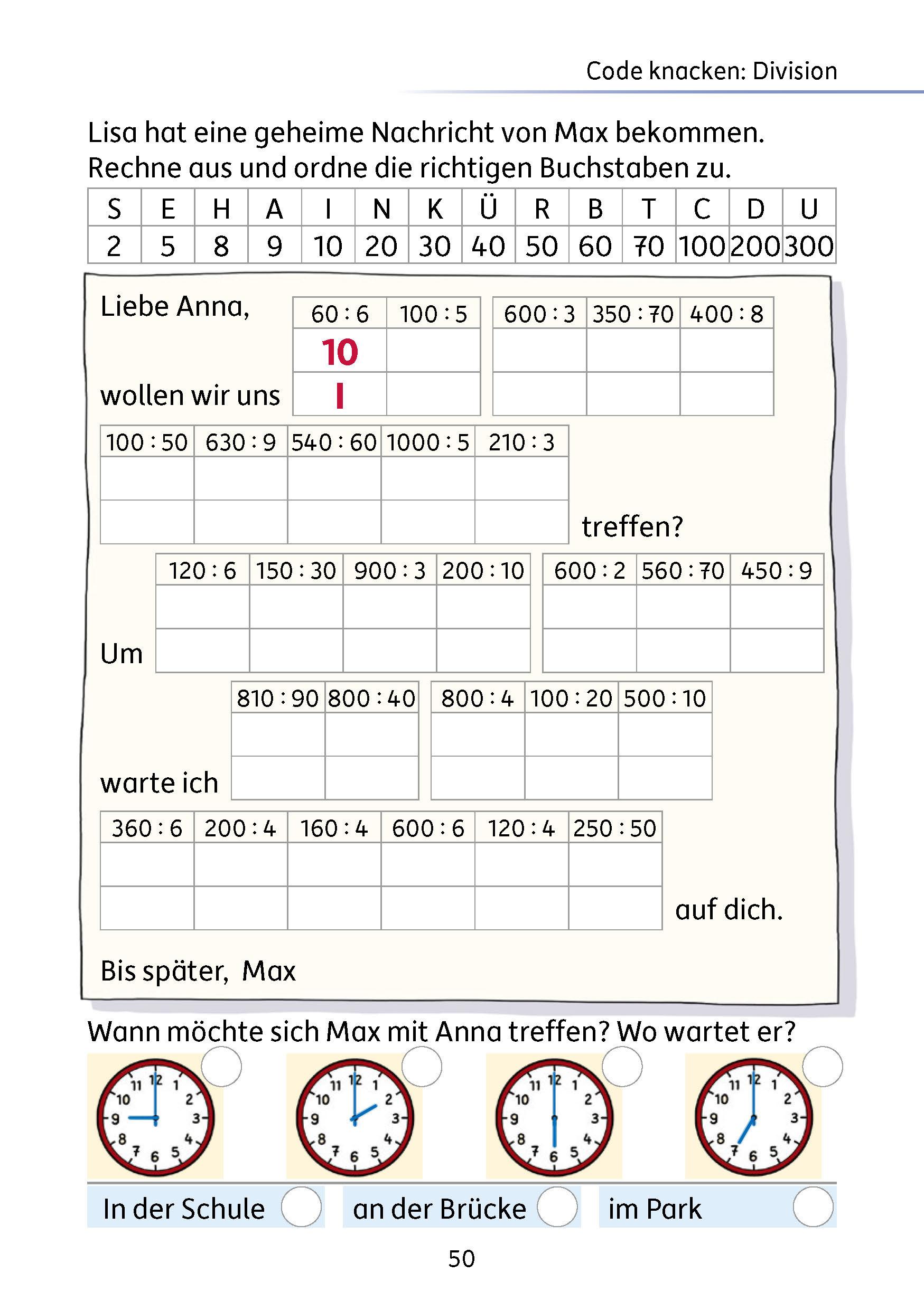 Beispielinhalt (Bild) Mein Rätselblock Mathe 3. Klasse