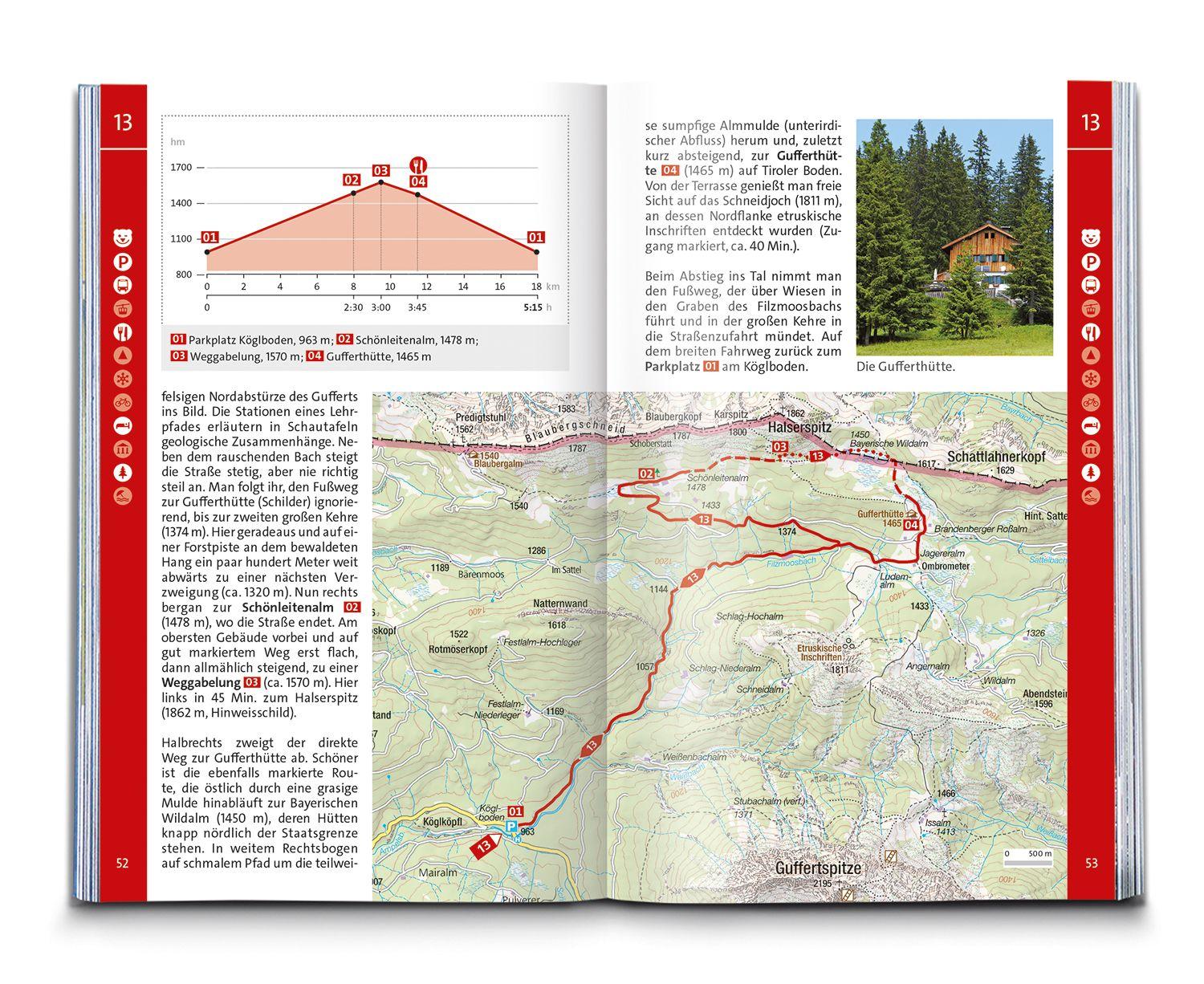 Beispielinhalt (Bild) KOMPASS Wanderführer Tegernsee, Schliersee, 55 Touren mit Extra-Tourenkarte