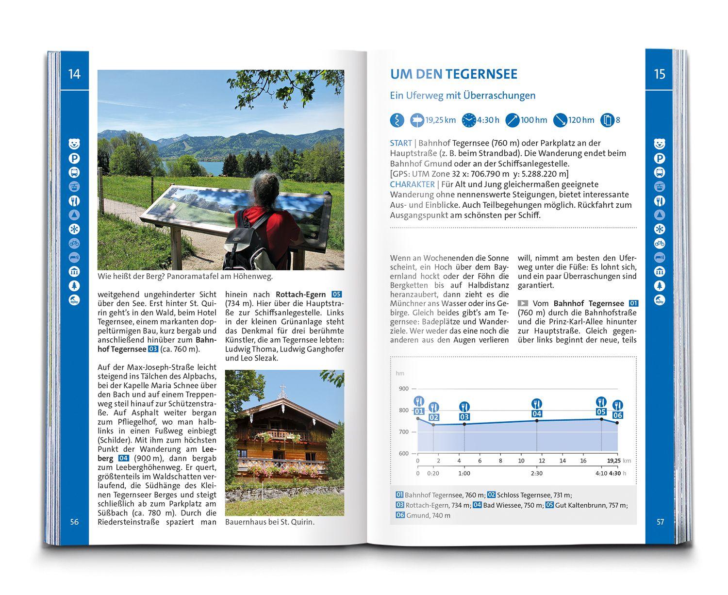 Beispielinhalt (Bild) KOMPASS Wanderführer Tegernsee, Schliersee, 55 Touren mit Extra-Tourenkarte