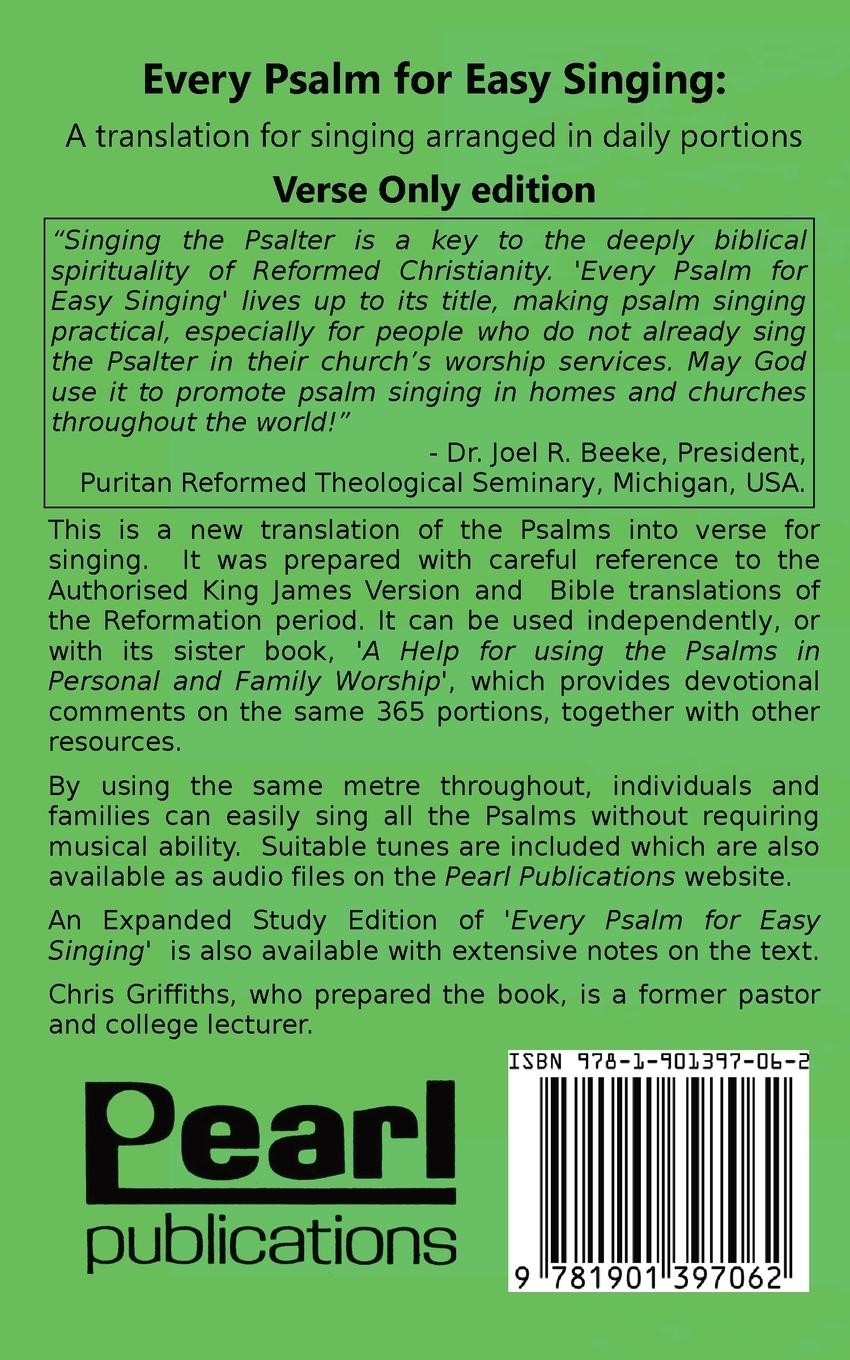 Rückseitencover Every Psalm for Easy Singing