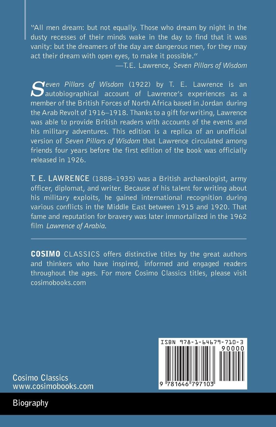 Rückseitencover Seven Pillars of Wisdom