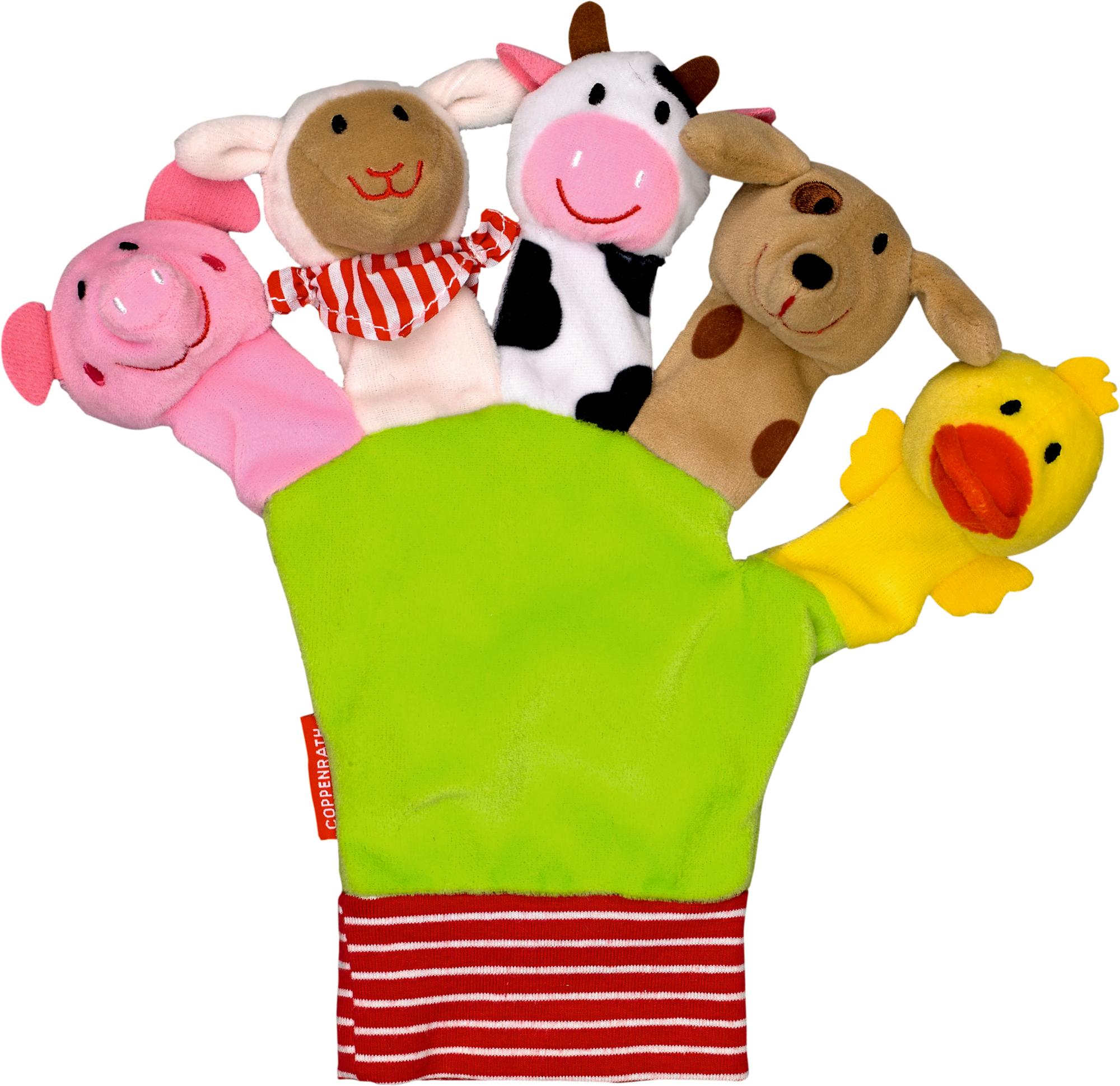 Beispielinhalt (Bild) Mein liebster Fingerpuppen-Handschuh: Alle meine Fingerlein wollen heute Tiere sein