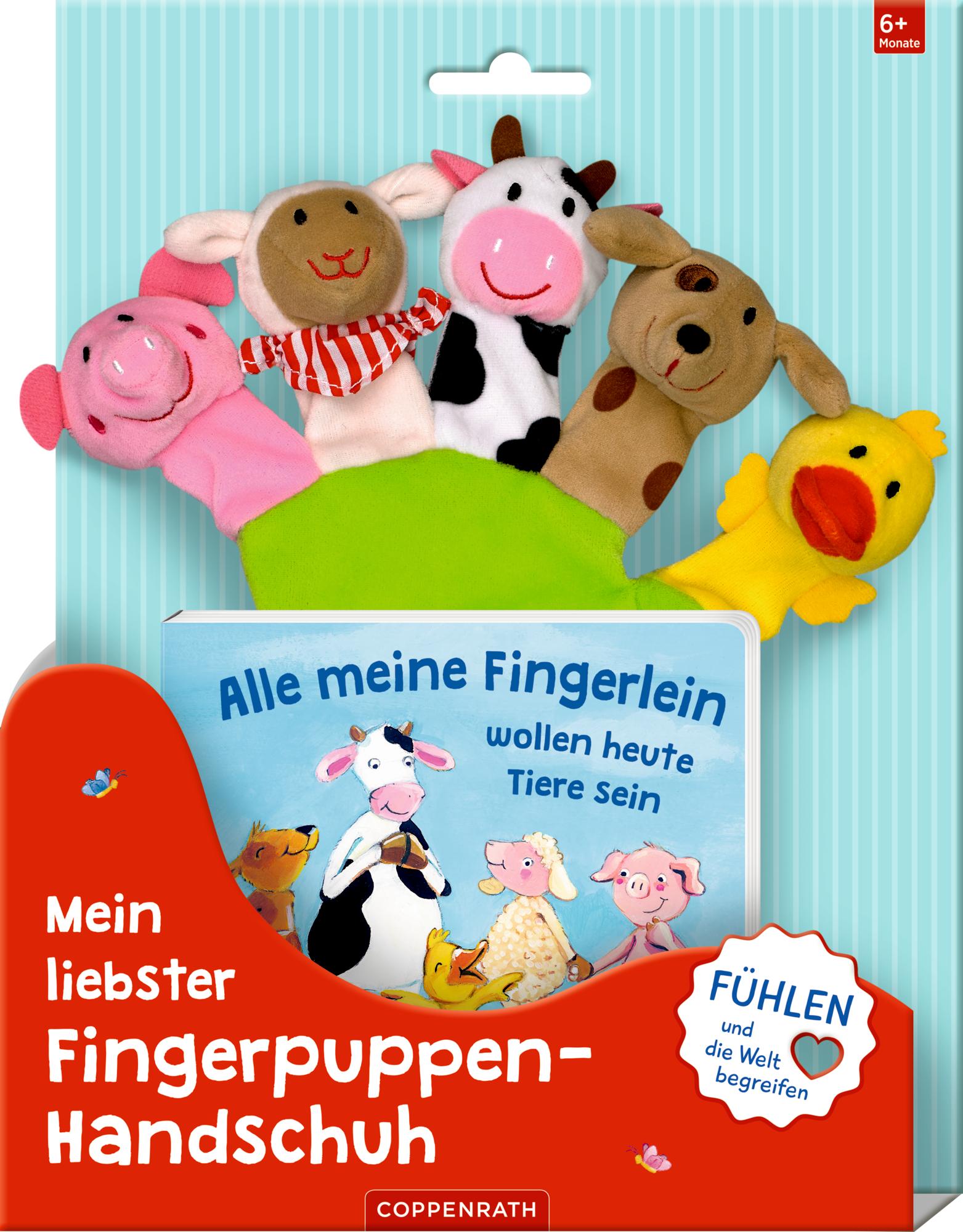 Beispielinhalt (Bild) Mein liebster Fingerpuppen-Handschuh: Alle meine Fingerlein wollen heute Tiere sein