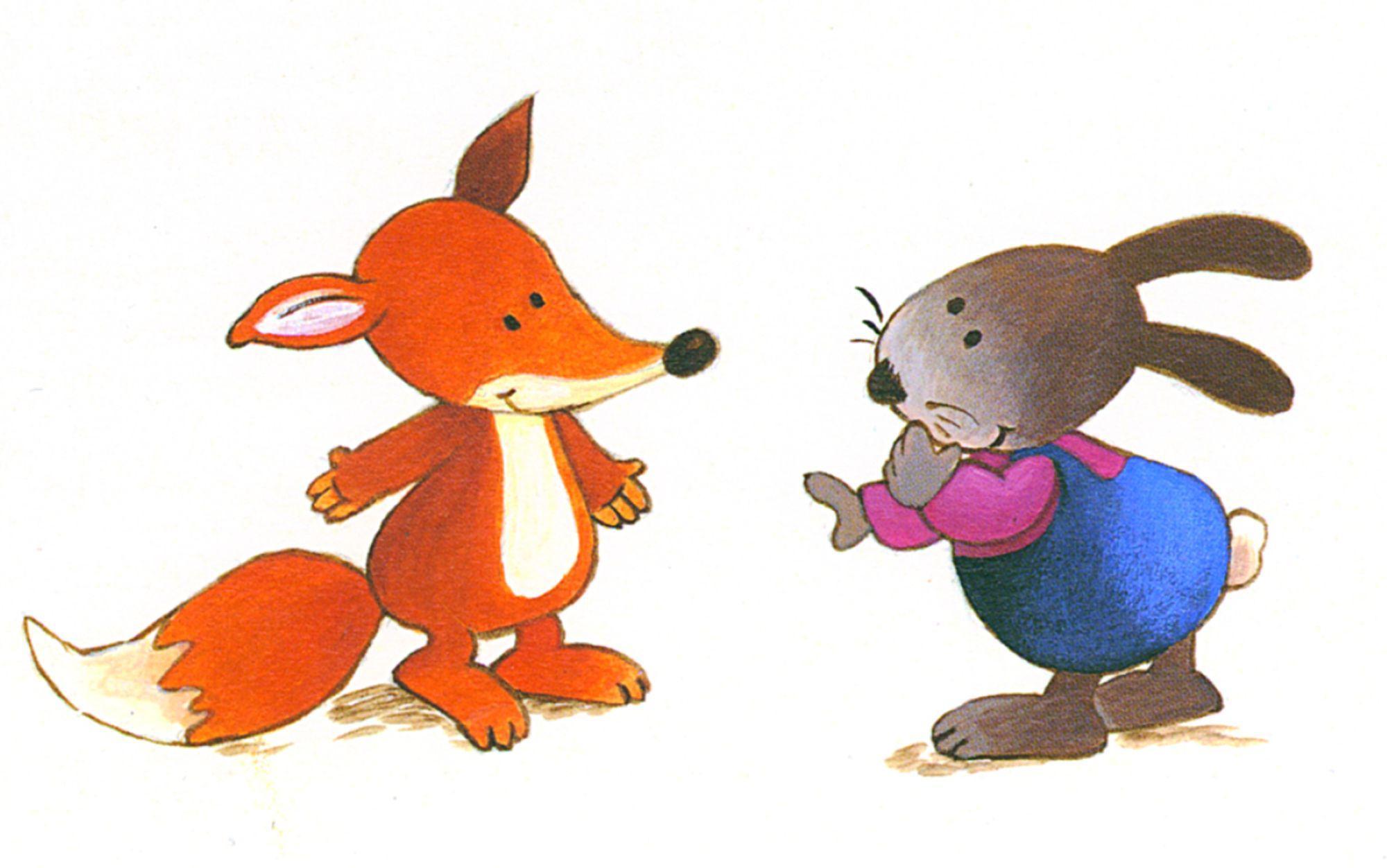 Beispielinhalt (Bild) Der klitzekleine Hase und der Fuchs