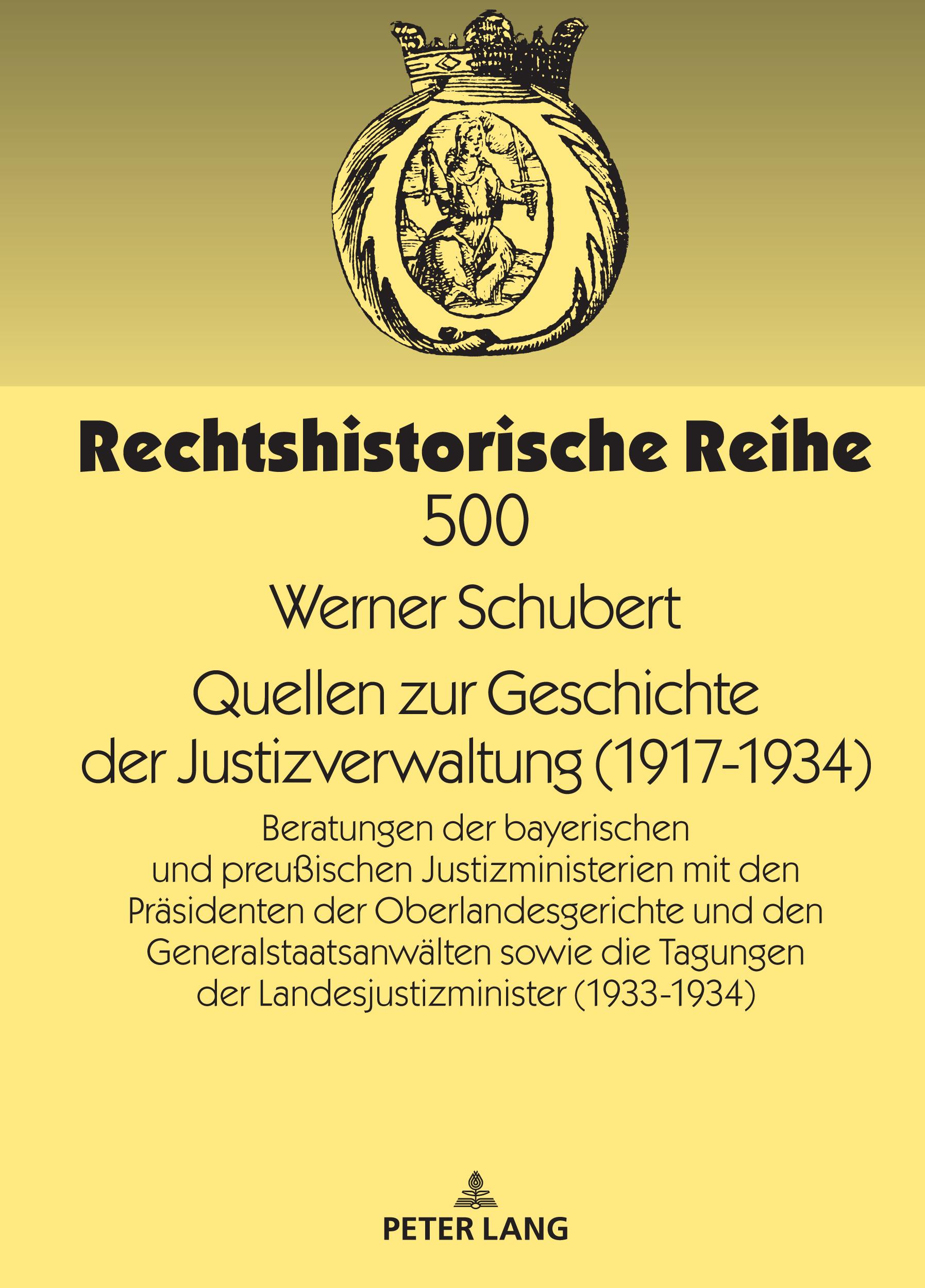 Vorderes Coverbild Quellen zur Geschichte der Justizverwaltung (1917-1934)