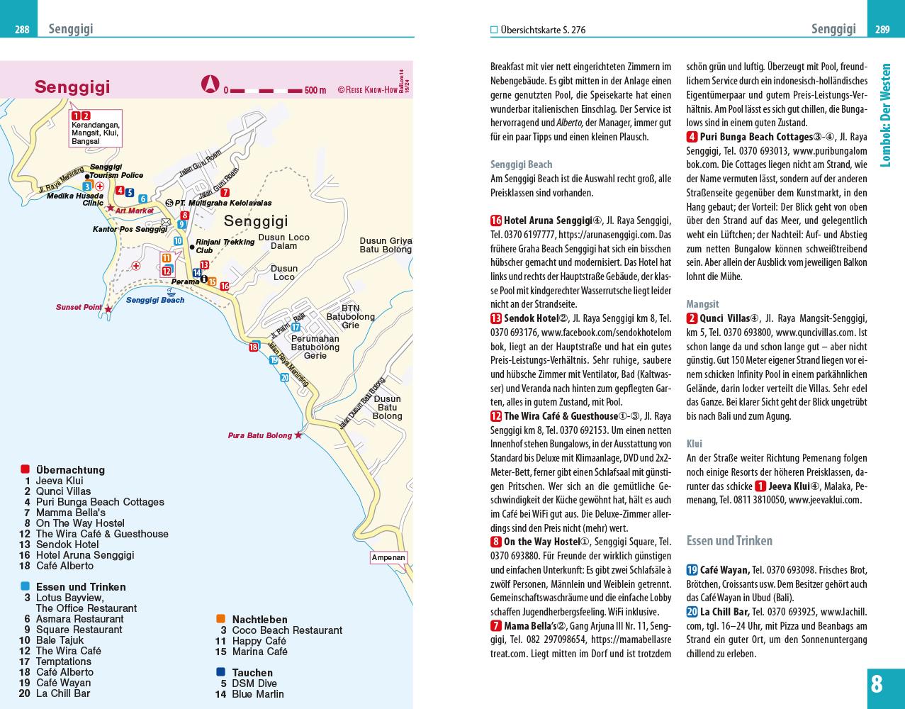 Beispielinhalt (Bild) Reise Know-How Reiseführer Bali, Lombok und die Gilis