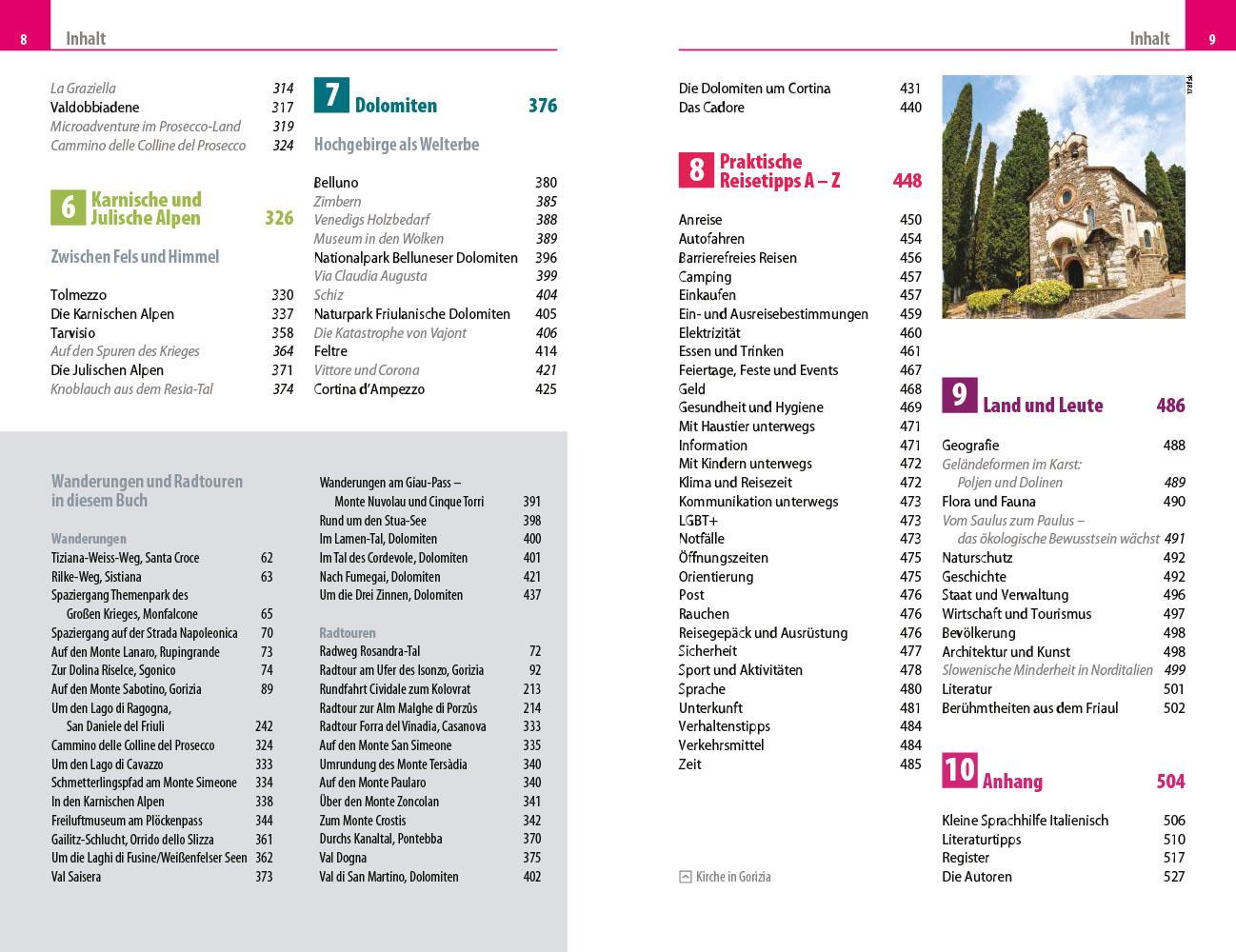 Beispielinhalt (Bild) Reise Know-How Reiseführer Friaul