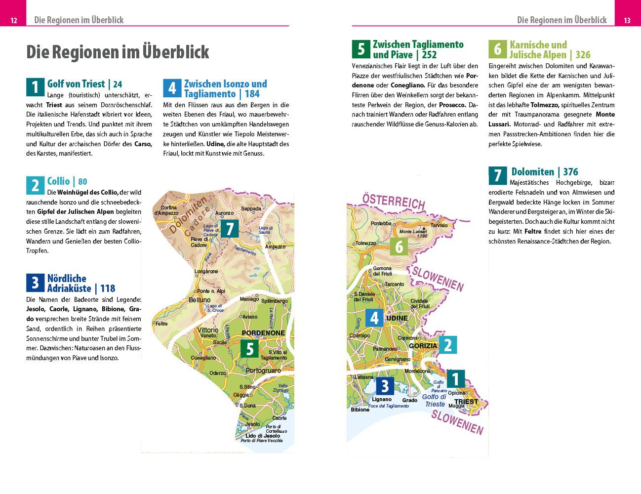 Beispielinhalt (Bild) Reise Know-How Reiseführer Friaul