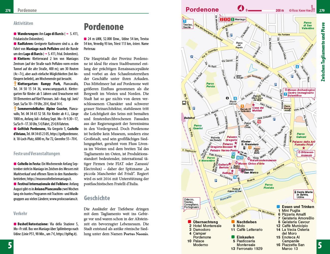 Beispielinhalt (Bild) Reise Know-How Reiseführer Friaul