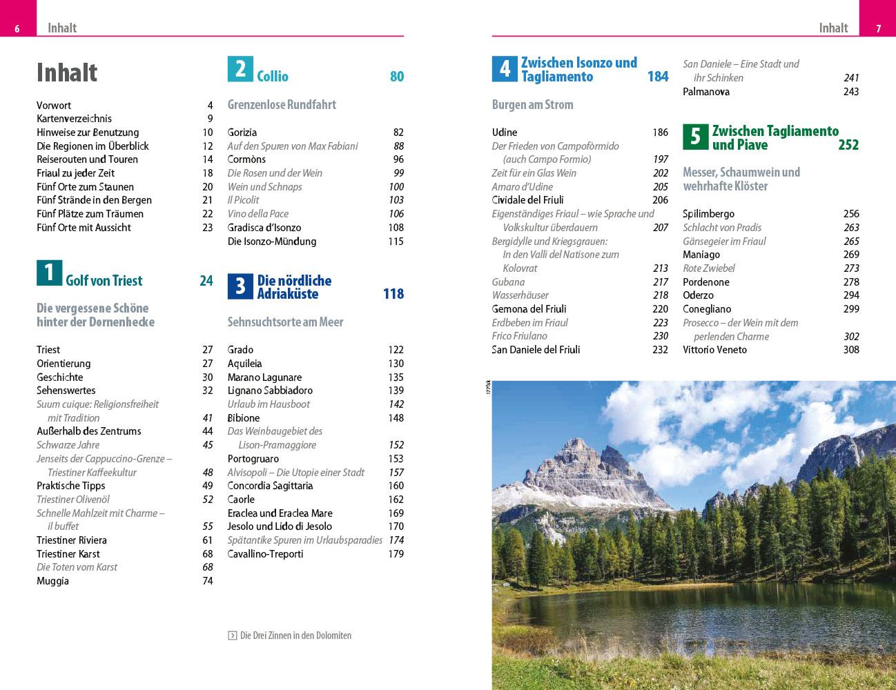 Beispielinhalt (Bild) Reise Know-How Reiseführer Friaul