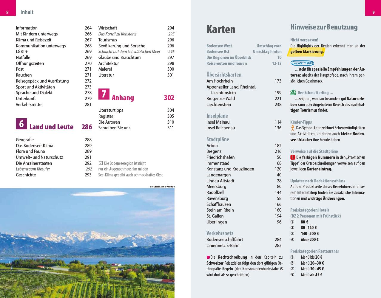 Beispielinhalt (Bild) Reise Know-How Reiseführer Bodensee