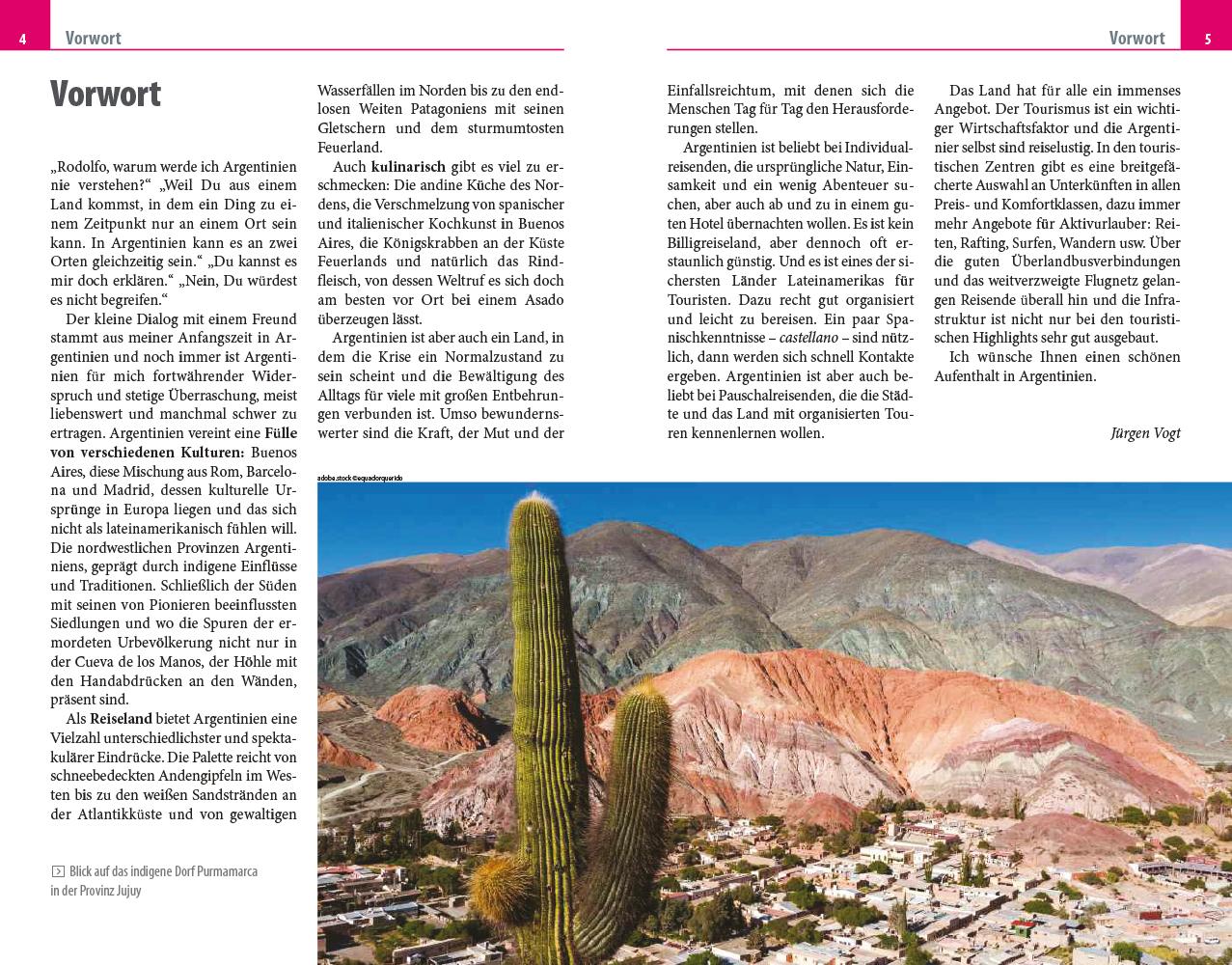 Beispielinhalt (Bild) Reise Know-How Reiseführer Argentinien mit Patagonien und Feuerland