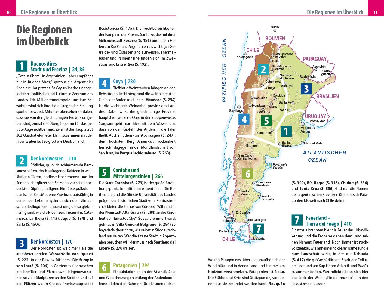Beispielinhalt (Bild) Reise Know-How Reiseführer Argentinien mit Patagonien und Feuerland