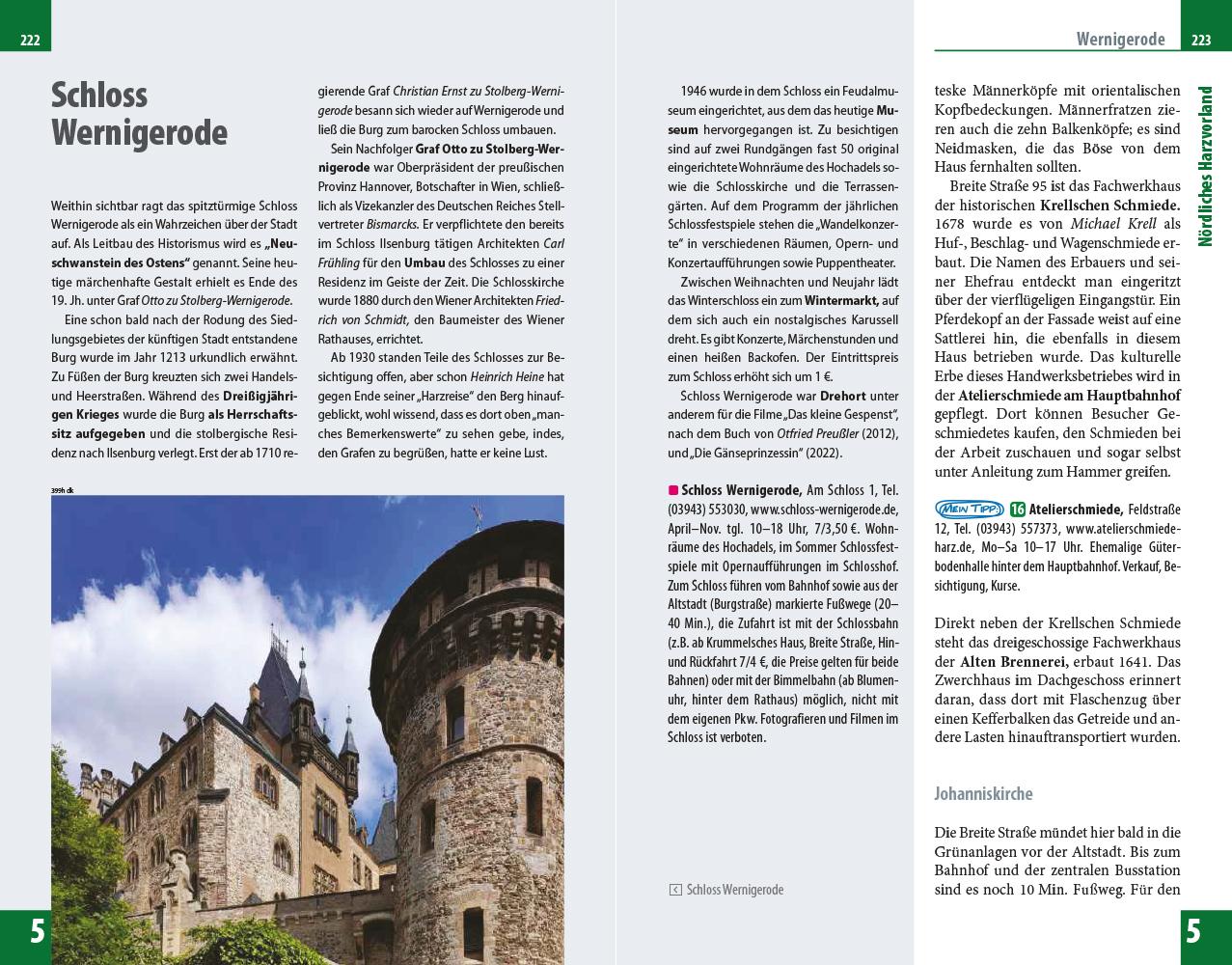 Beispielinhalt (Bild) Reise Know-How Reiseführer Harz