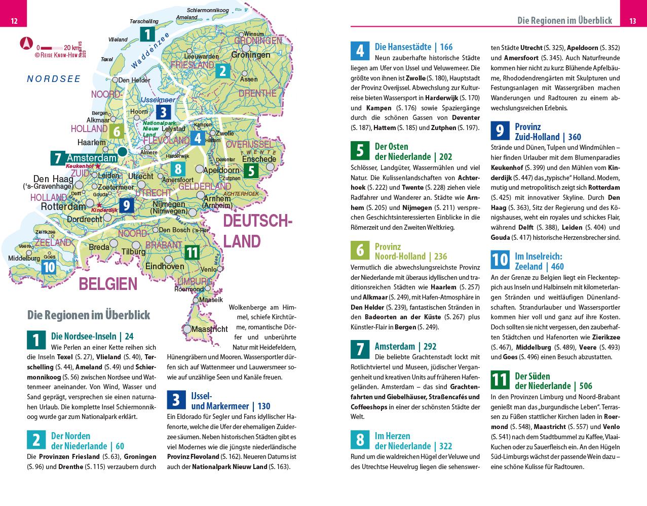 Beispielinhalt (Bild) Reise Know-How Reiseführer Niederlande