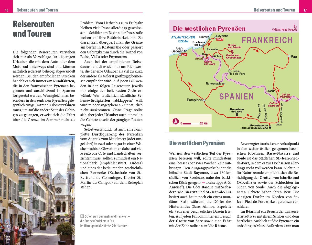 Beispielinhalt (Bild) Reise Know-How Reiseführer Pyrenäen