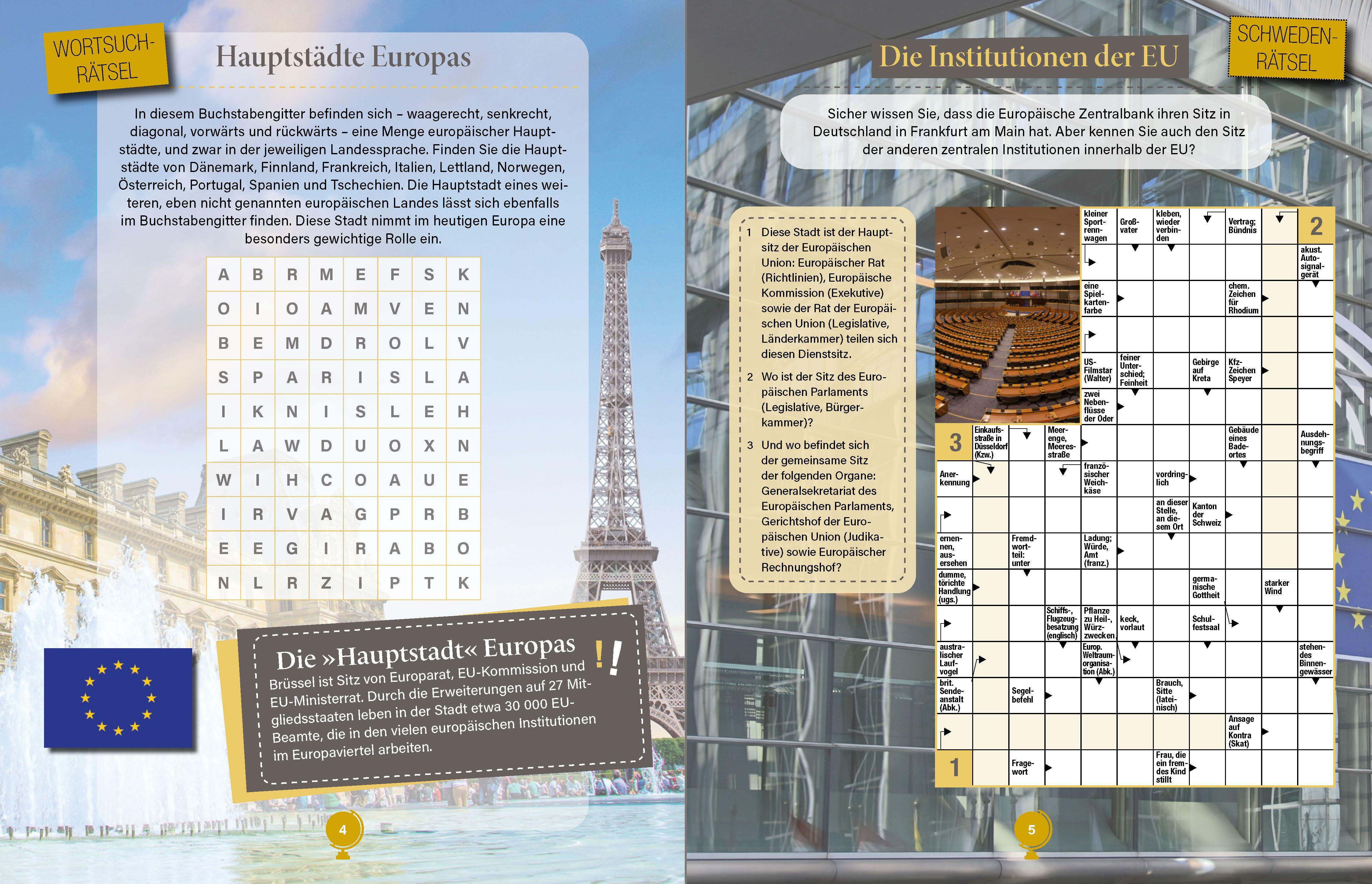 Beispielinhalt (Bild) Geografie Rätselbuch