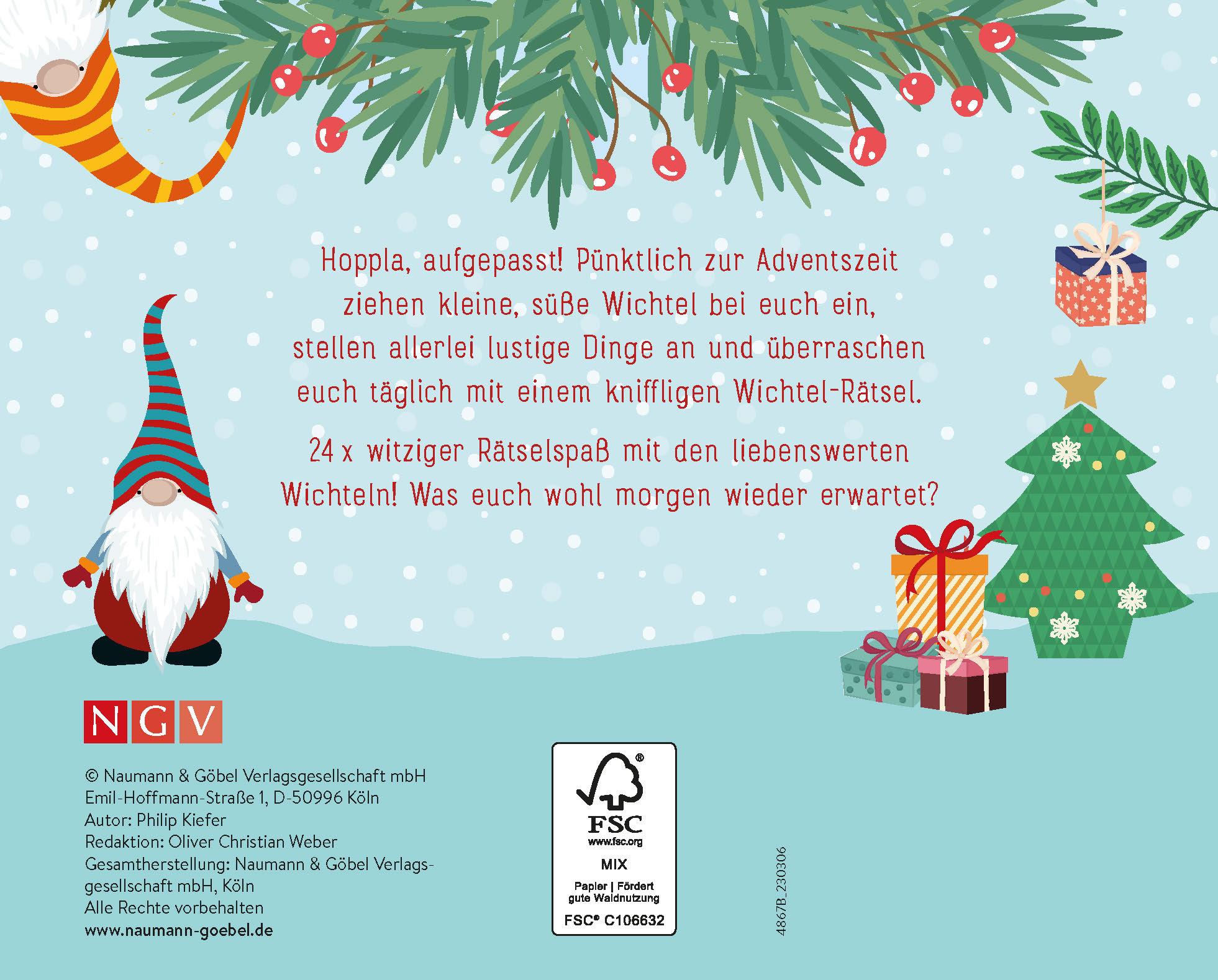 Rückseitencover 24 Wichtel-Rätsel | Advents-Rätselspaß mit den Wichteln