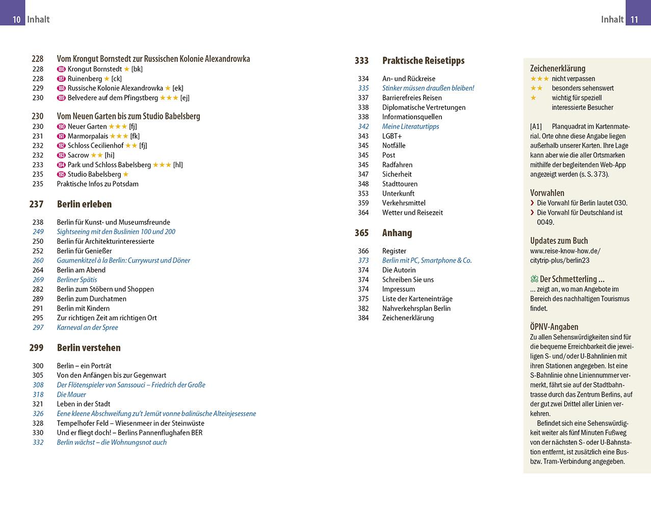 Beispielinhalt (Bild) Reise Know-How Reiseführer Berlin mit Potsdam (CityTrip PLUS)