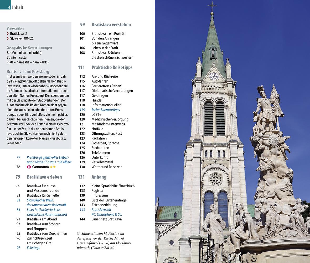 Beispielinhalt (Bild) Reise Know-How CityTrip Bratislava / Pressburg