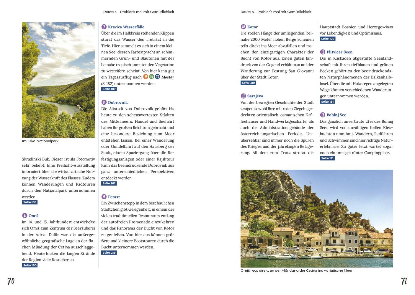 Beispielinhalt (Bild) Reise Know-How Roadtrip Handbuch Balkan-Halbinsel