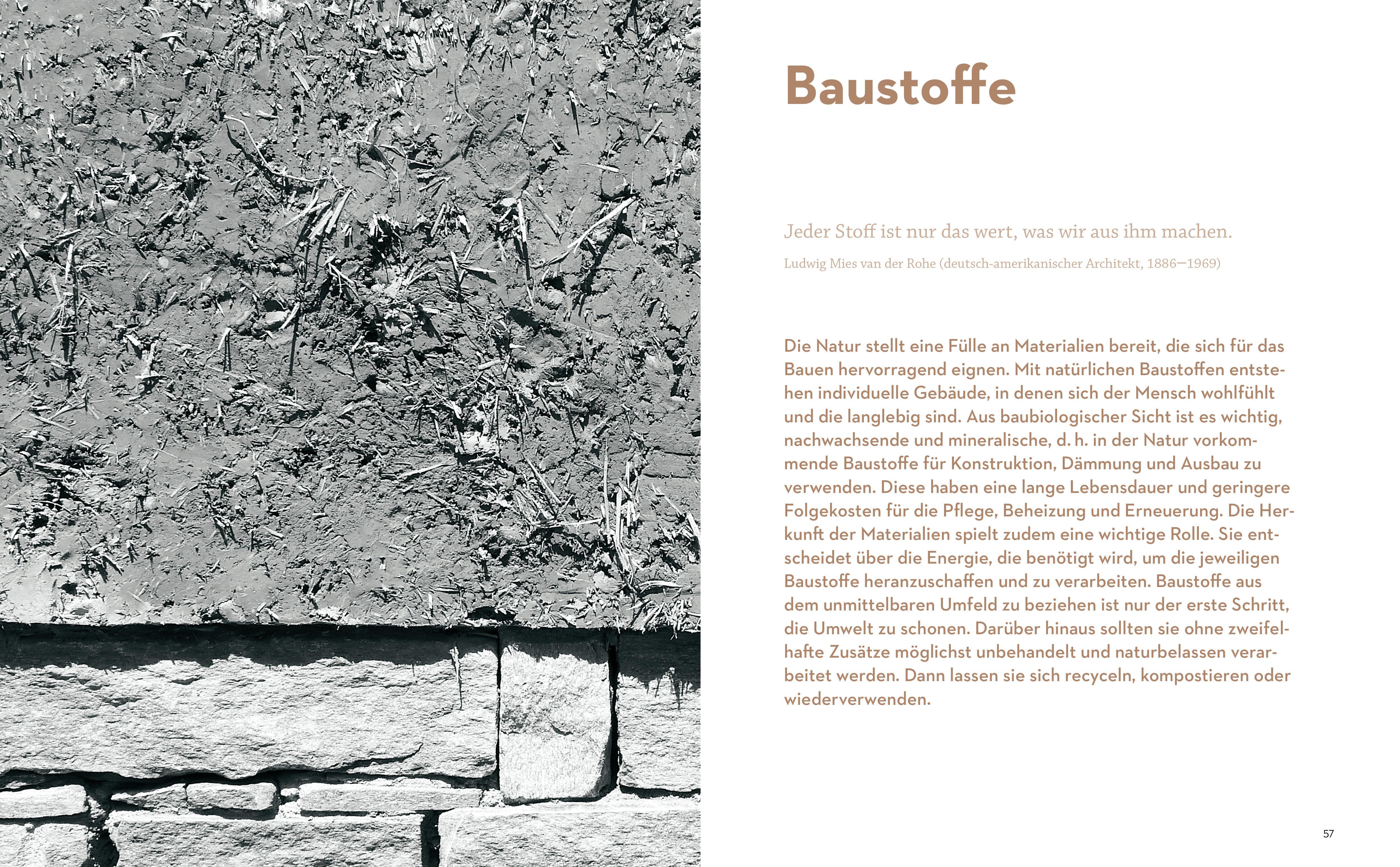 Beispielinhalt (Bild) Gesundes Bauen und Wohnen  - Baubiologie für Bauherren und Architekten