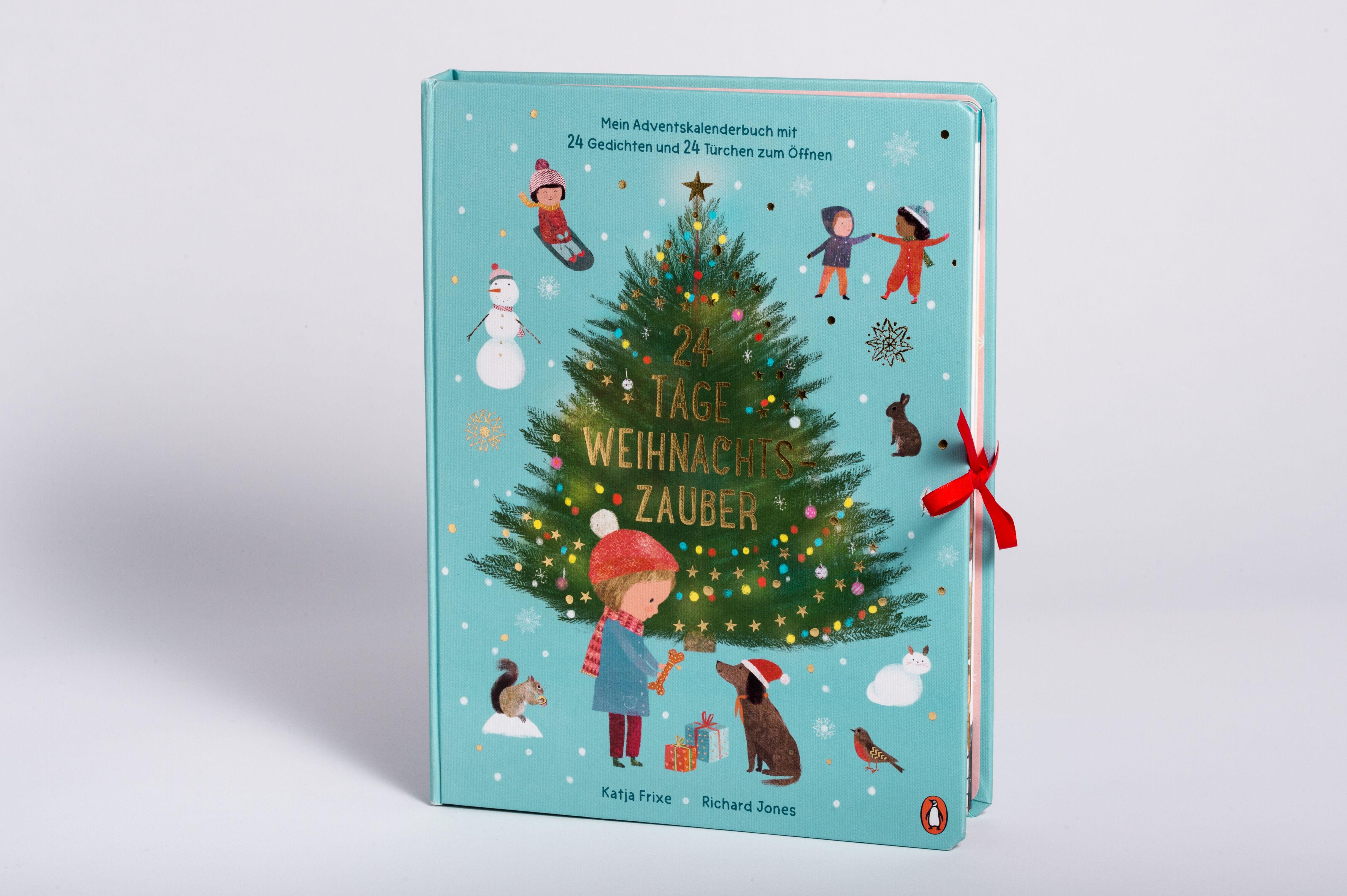 Beispielinhalt (Bild) 24 Tage Weihnachtszauber - Mein Adventskalenderbuch mit 24 Gedichten und 24 Türchen zum Öffnen