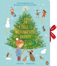 Vorderes Coverbild 24 Tage Weihnachtszauber - Mein Adventskalenderbuch mit 24 Gedichten und 24 Türchen zum Öffnen