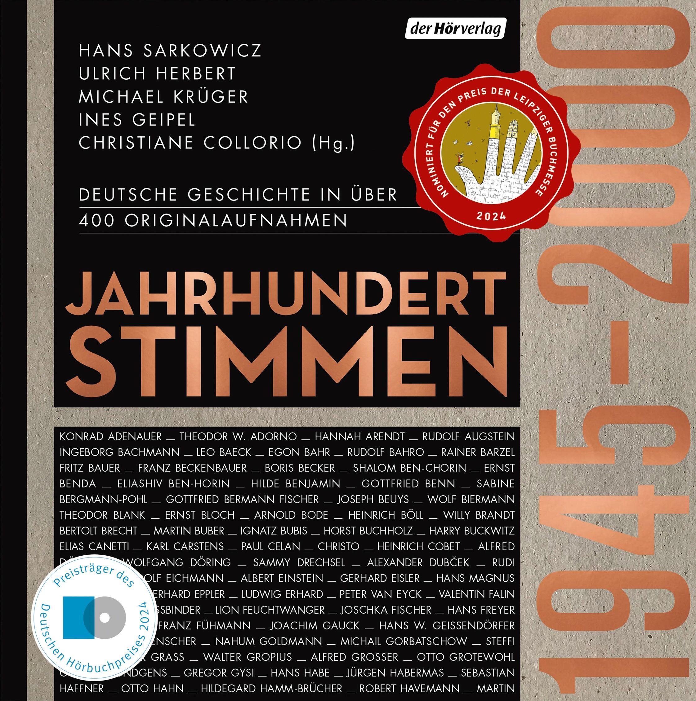 Beispielinhalt (Bild) Jahrhundertstimmen 1945-2000 - Deutsche Geschichte in über 400 Originalaufnahmen