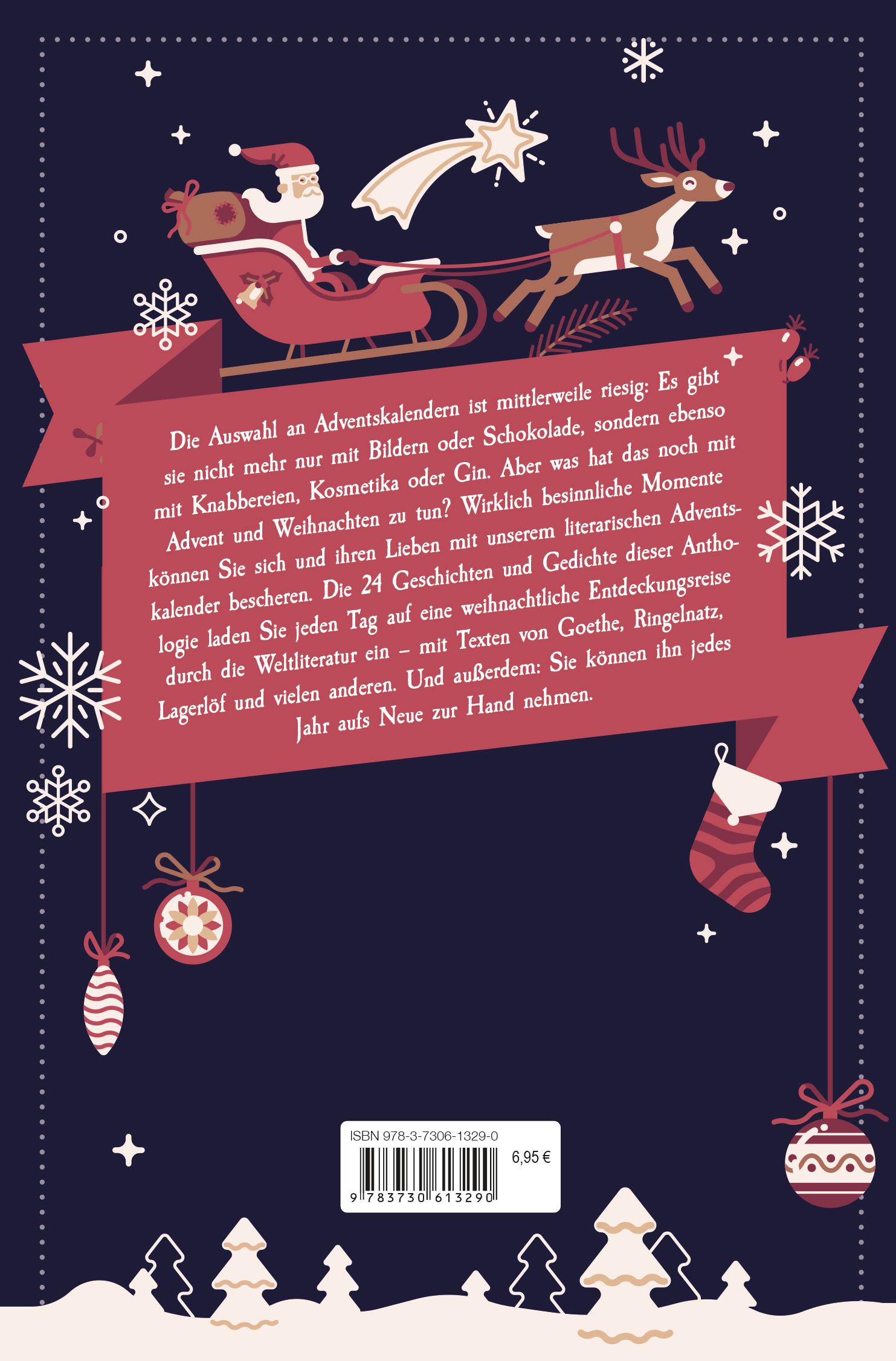 Beispielinhalt (Bild) Der literarische Adventskalender. 24 Weihnachtserzählungen und Gedichte
