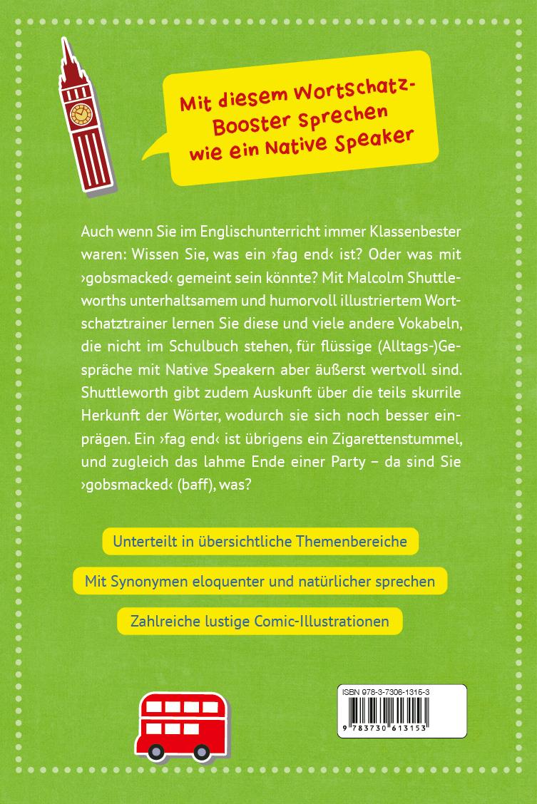 Beispielinhalt (Bild) The Book of Wonderful Words. Sprechen wie ein Native Speaker. Der lustige Vokabeltrainer