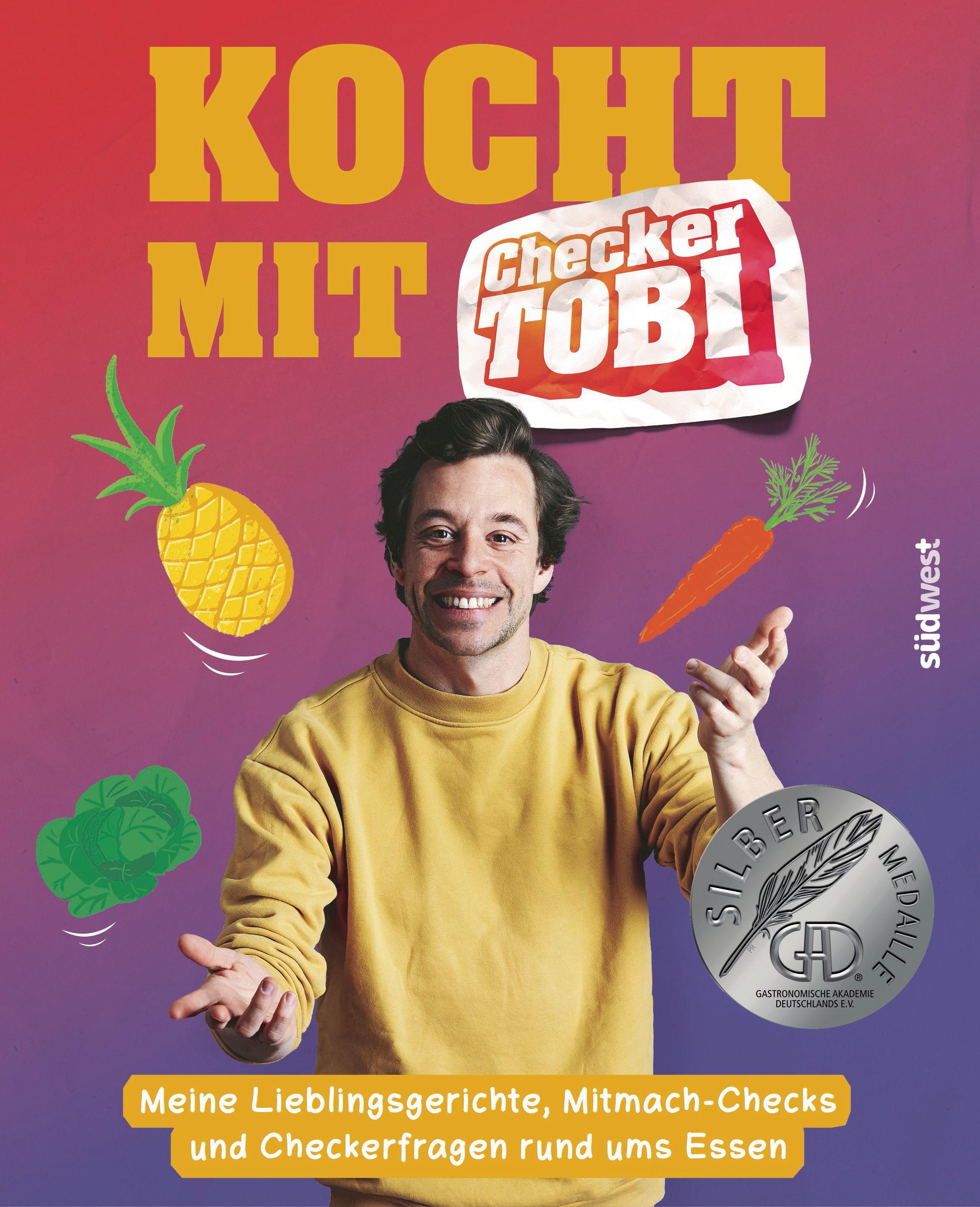 Vorderes Coverbild Kocht mit Checker Tobi  - Meine Lieblingsgerichte, Mitmach-Checks und Checker-Fragen rund ums Essen