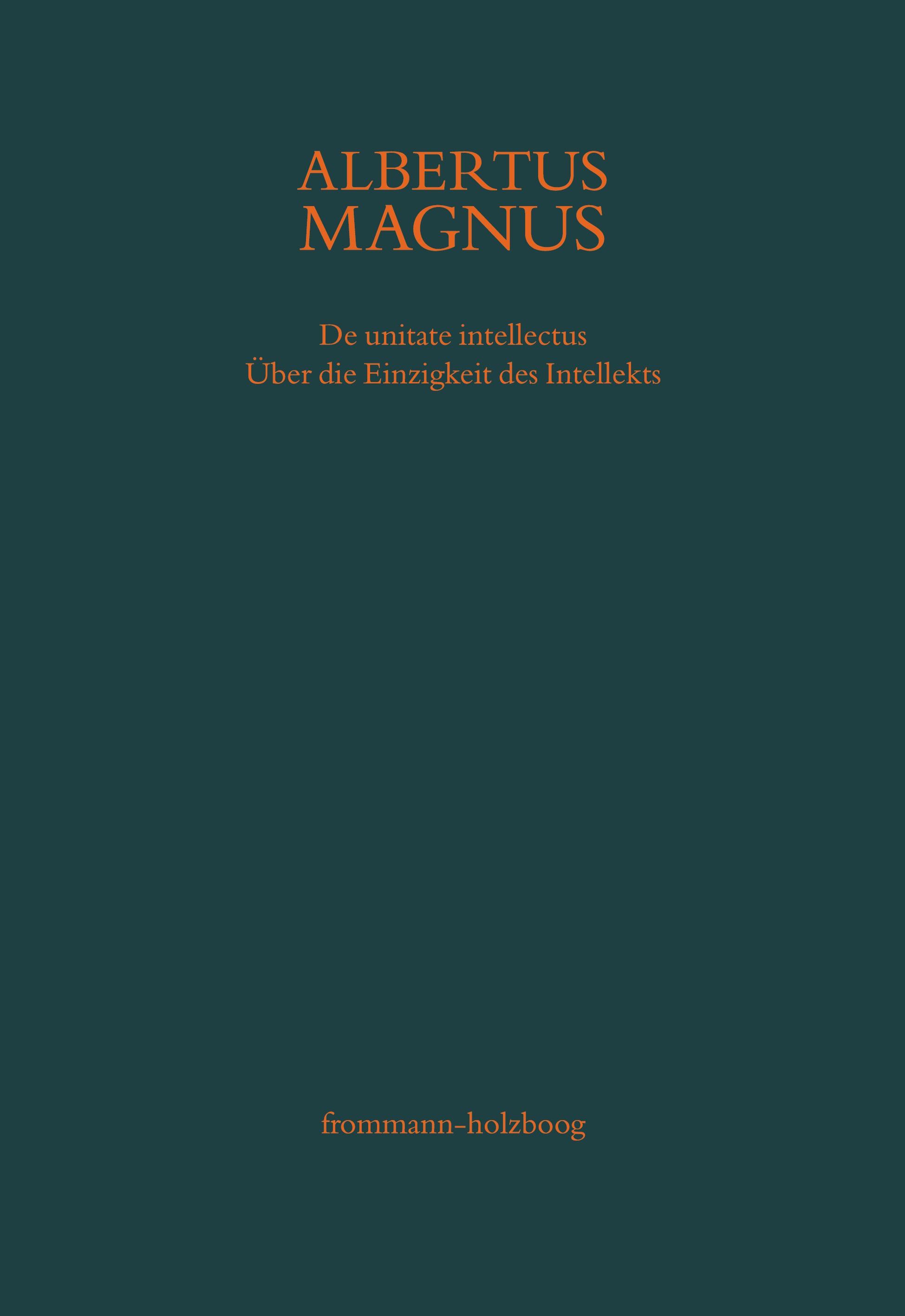 Vorderes Coverbild Albertus Magnus. De unitate intellectus