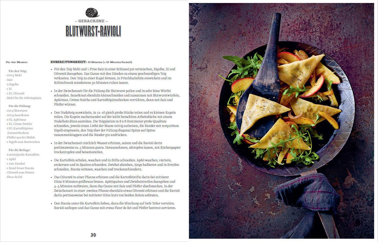 Beispielinhalt (Bild) Kochen für Männer - Über 50 einfache aber raffinierte Rezepte