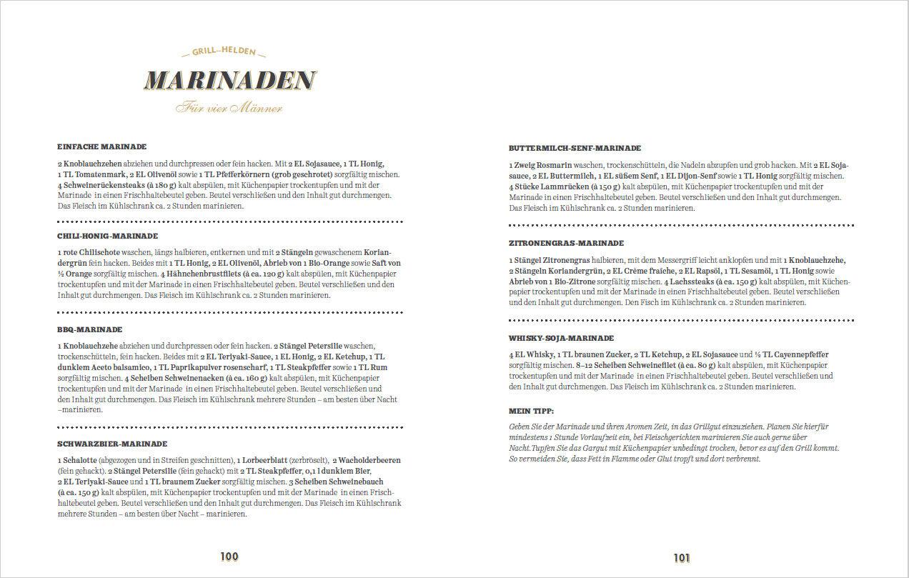 Beispielinhalt (Bild) Kochen für Männer - Über 50 einfache aber raffinierte Rezepte