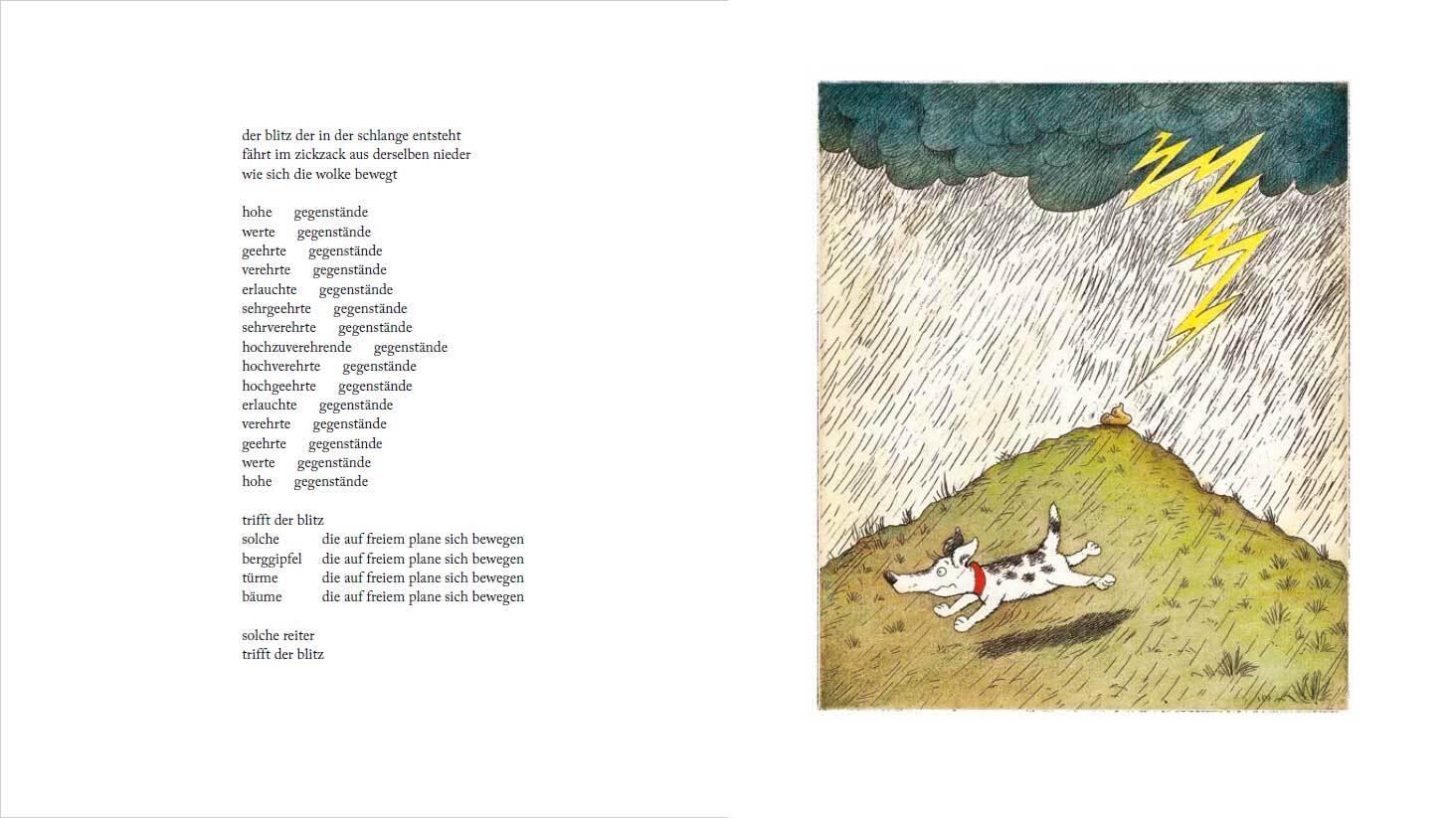 Beispielinhalt (Bild) Ottos Mops hopst - Absurd komische Gedichte vom Meister des Sprachwitzes. Für Kinder ab 5 Jahren